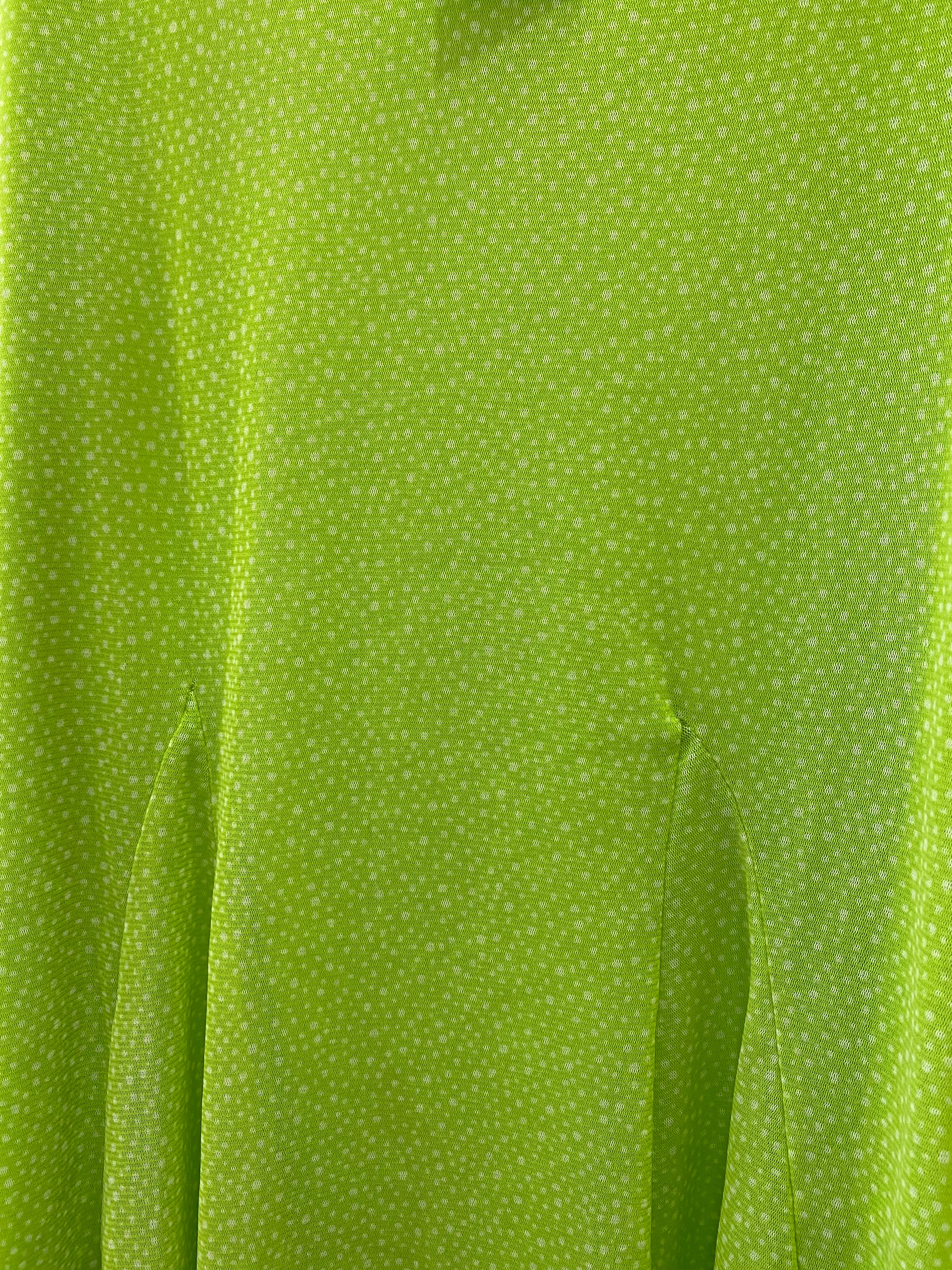 Green flowy midi skirt