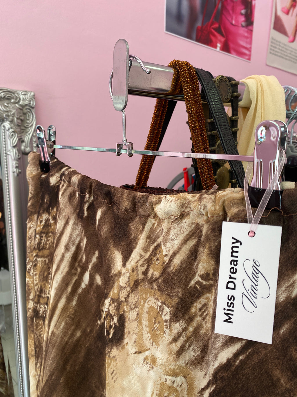 Brown midi skirt