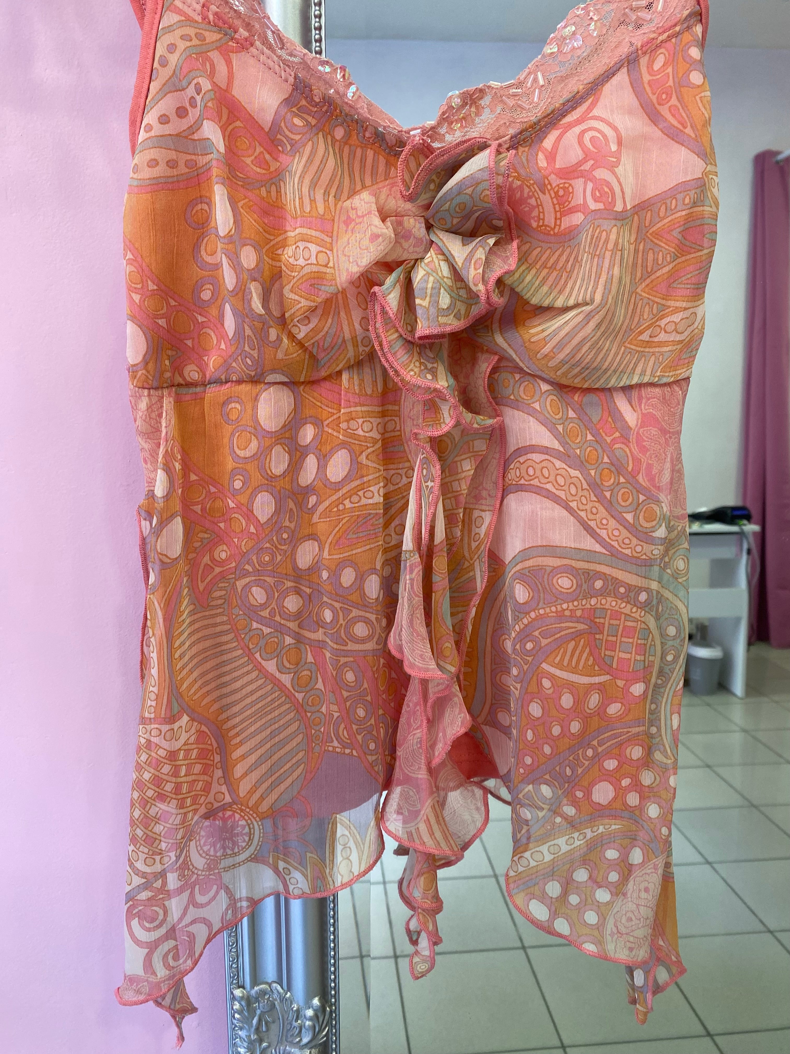 Fairy coral cami top