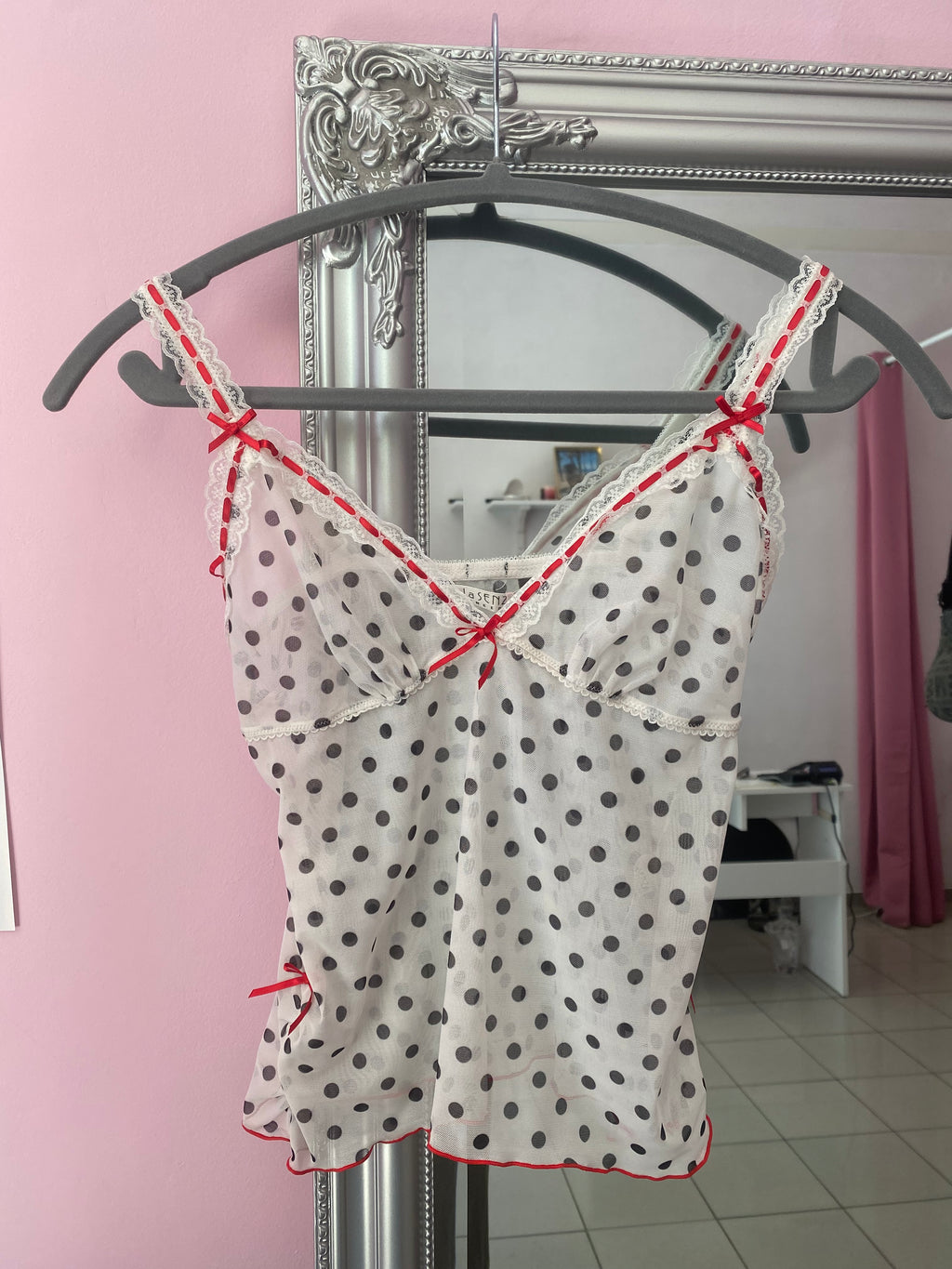 Polka dot cami top