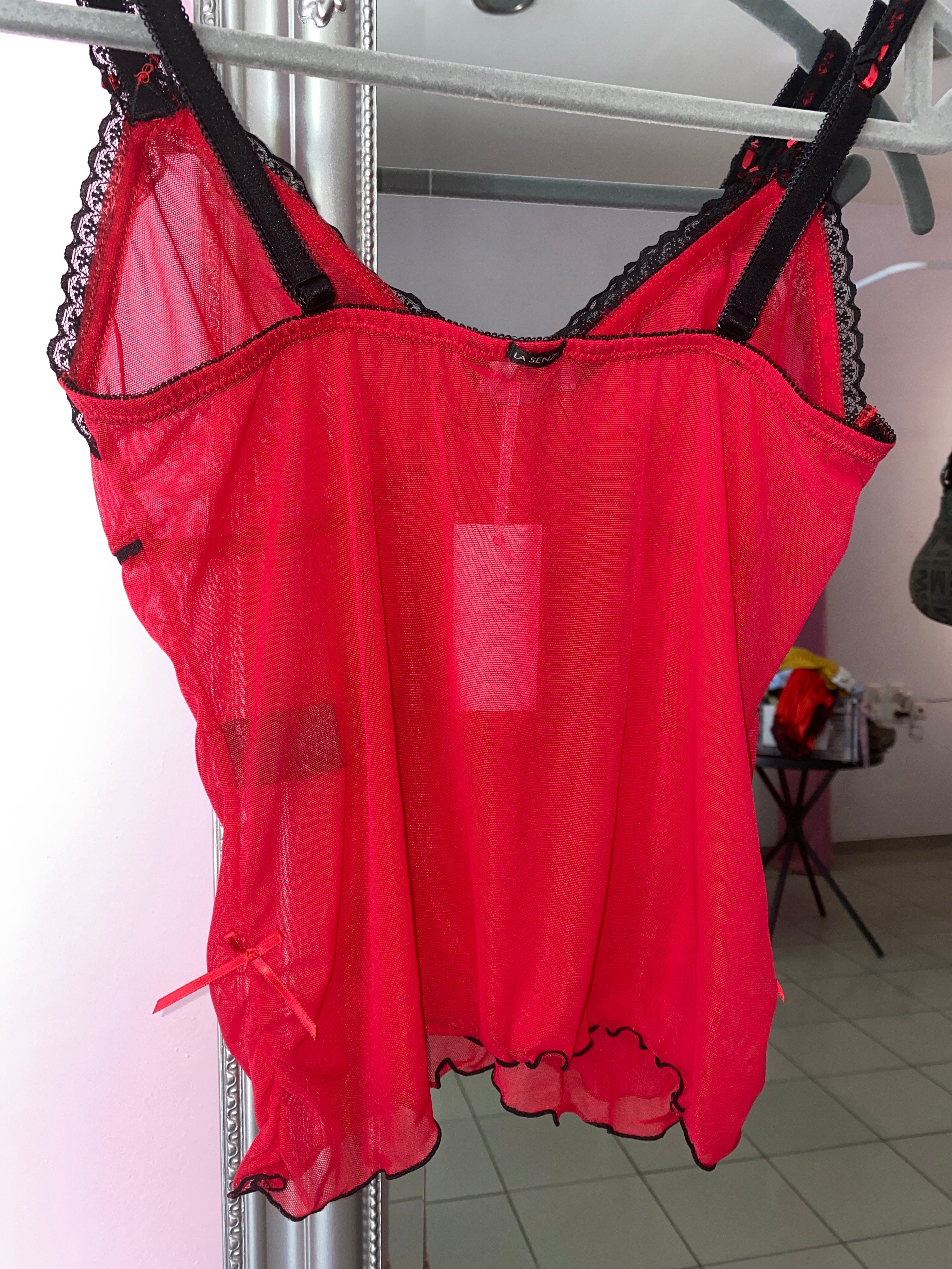 Red cami top