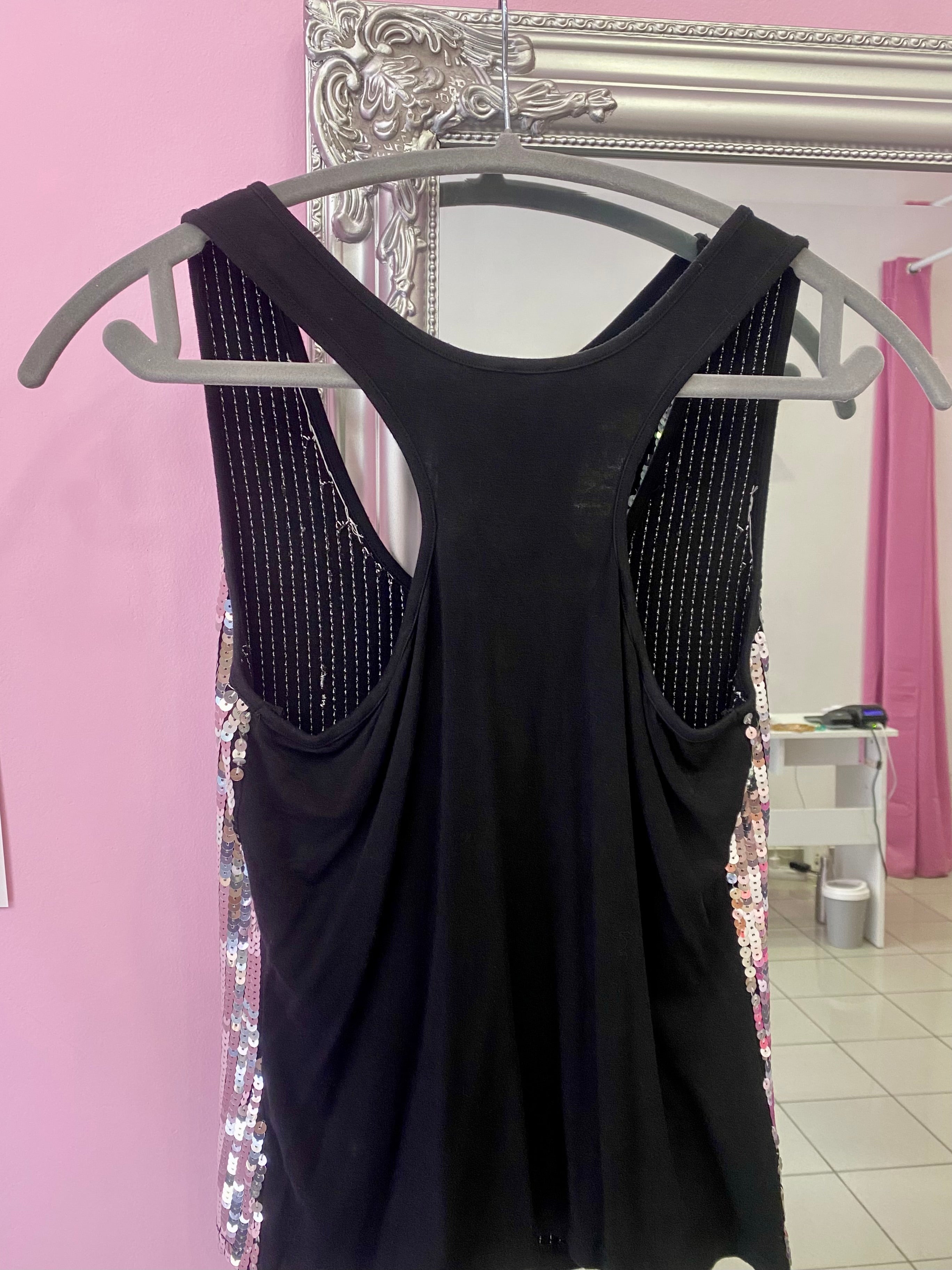 Silver sequin party top