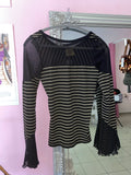 Black striped blouse