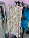 Vintage flowy midi skirt