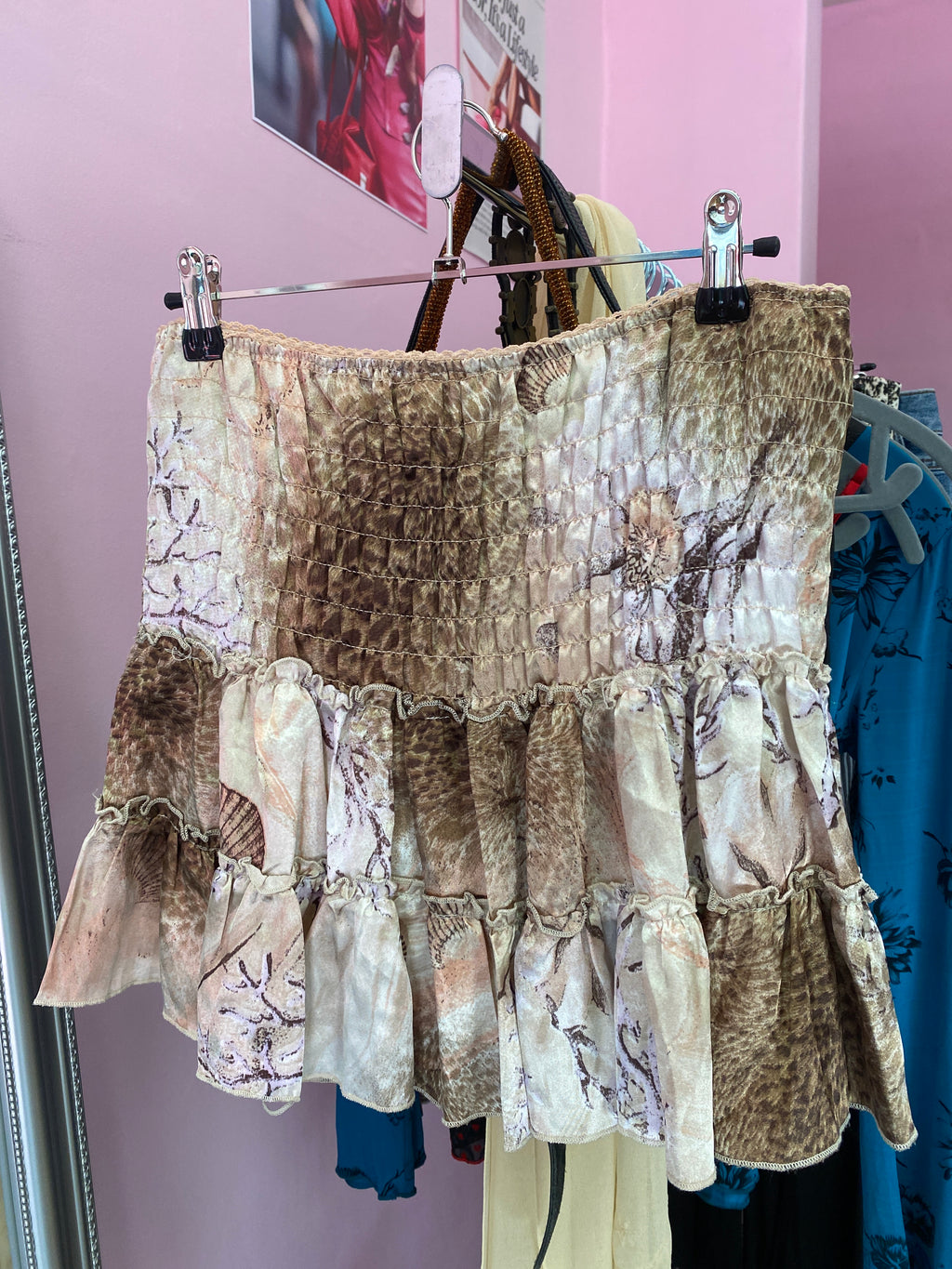 Mini skirt animal pattern