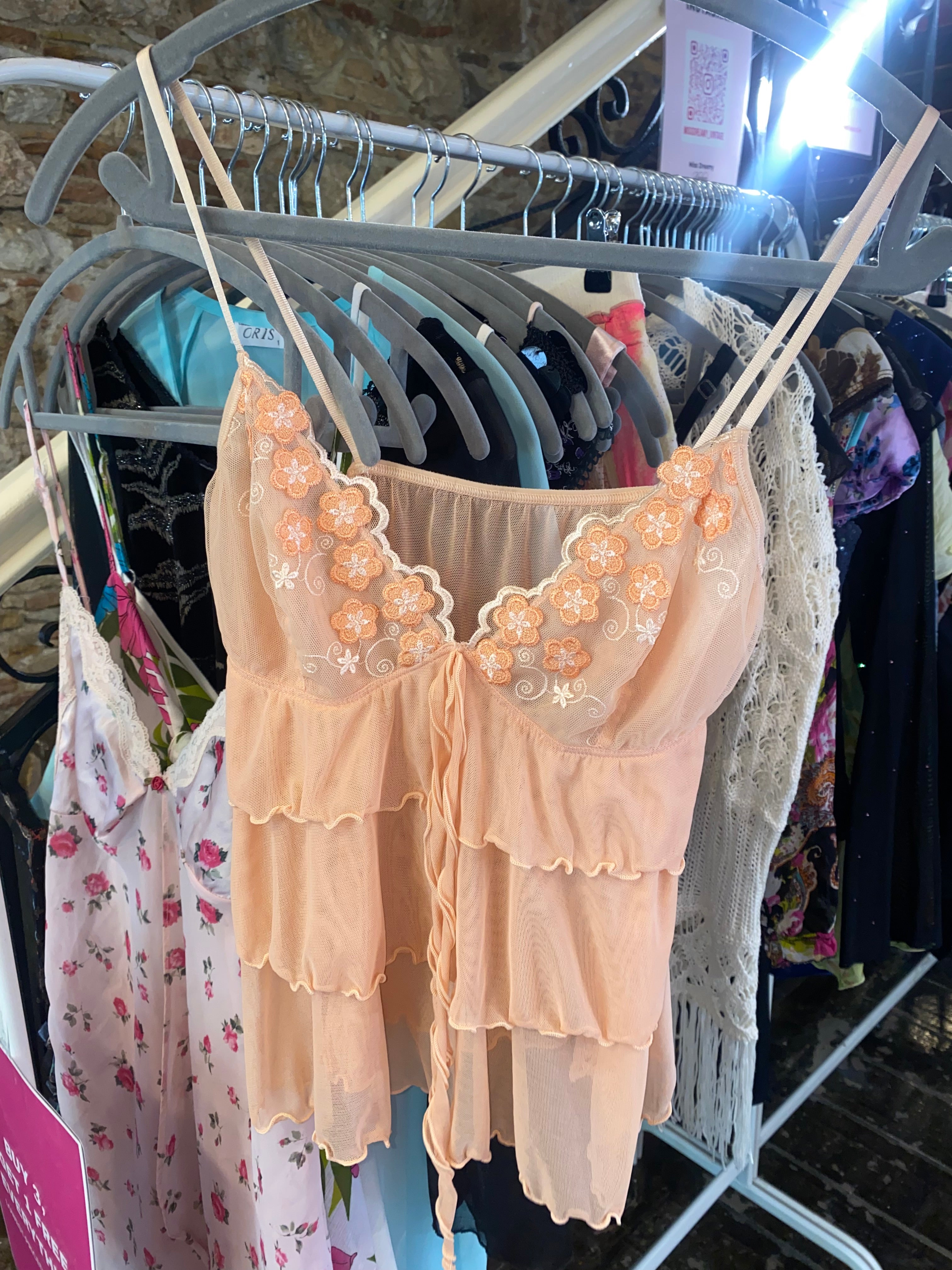Vintage rare ruffle cami top