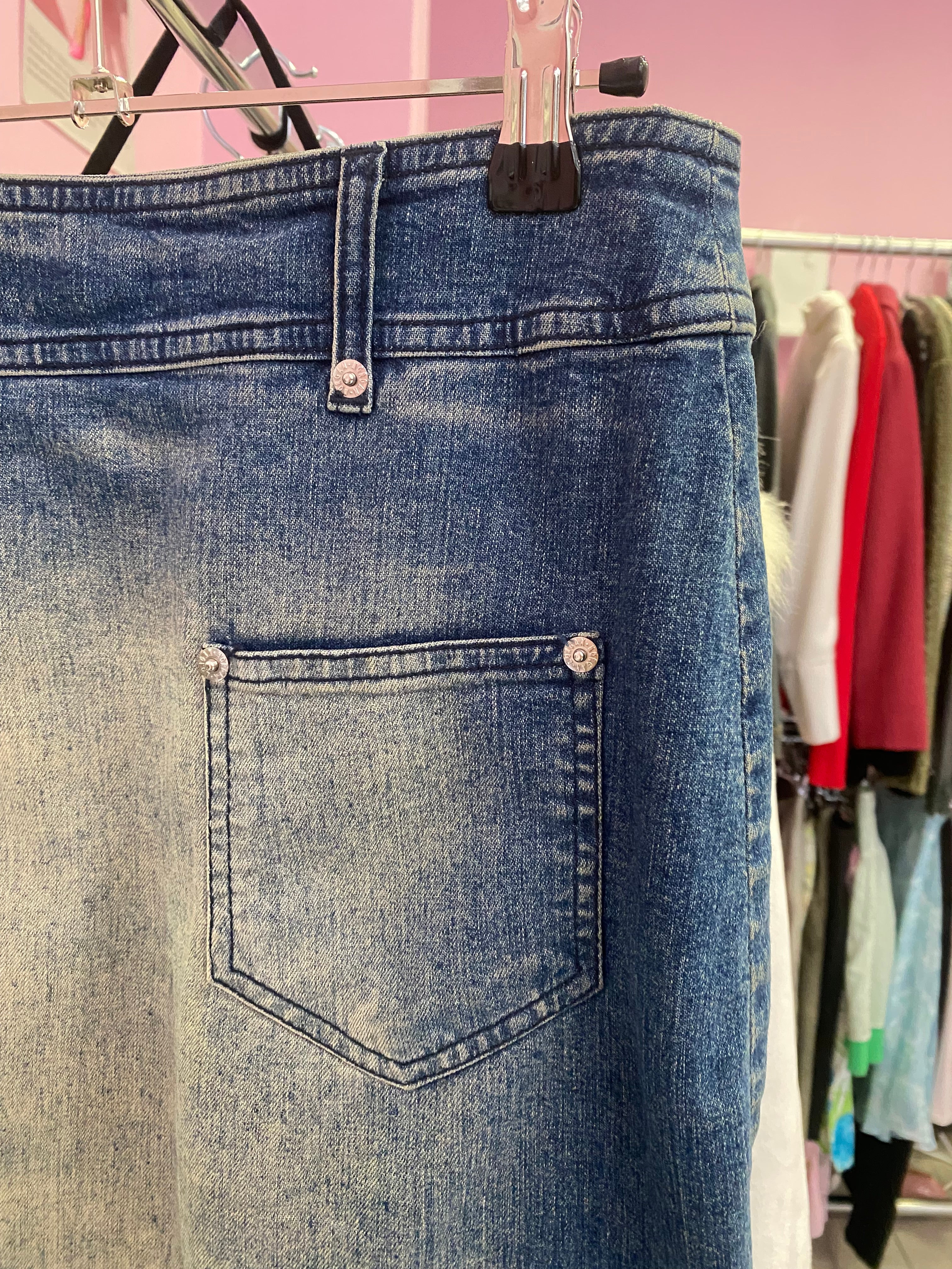 Morgan de toi denim midi skirt