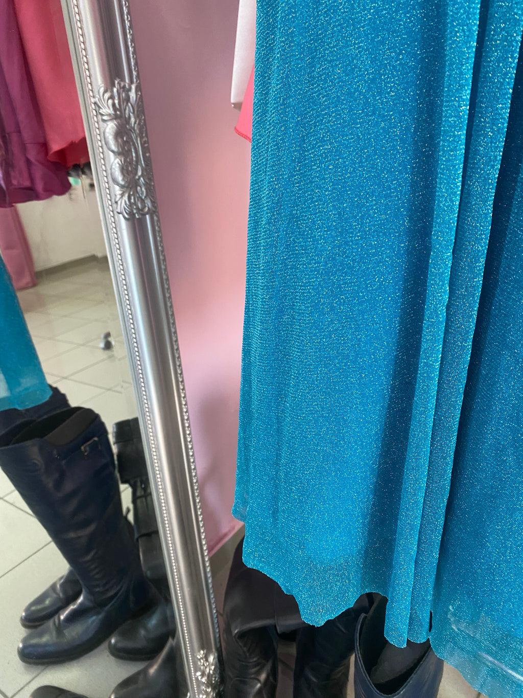 Blue sparkling princess dress