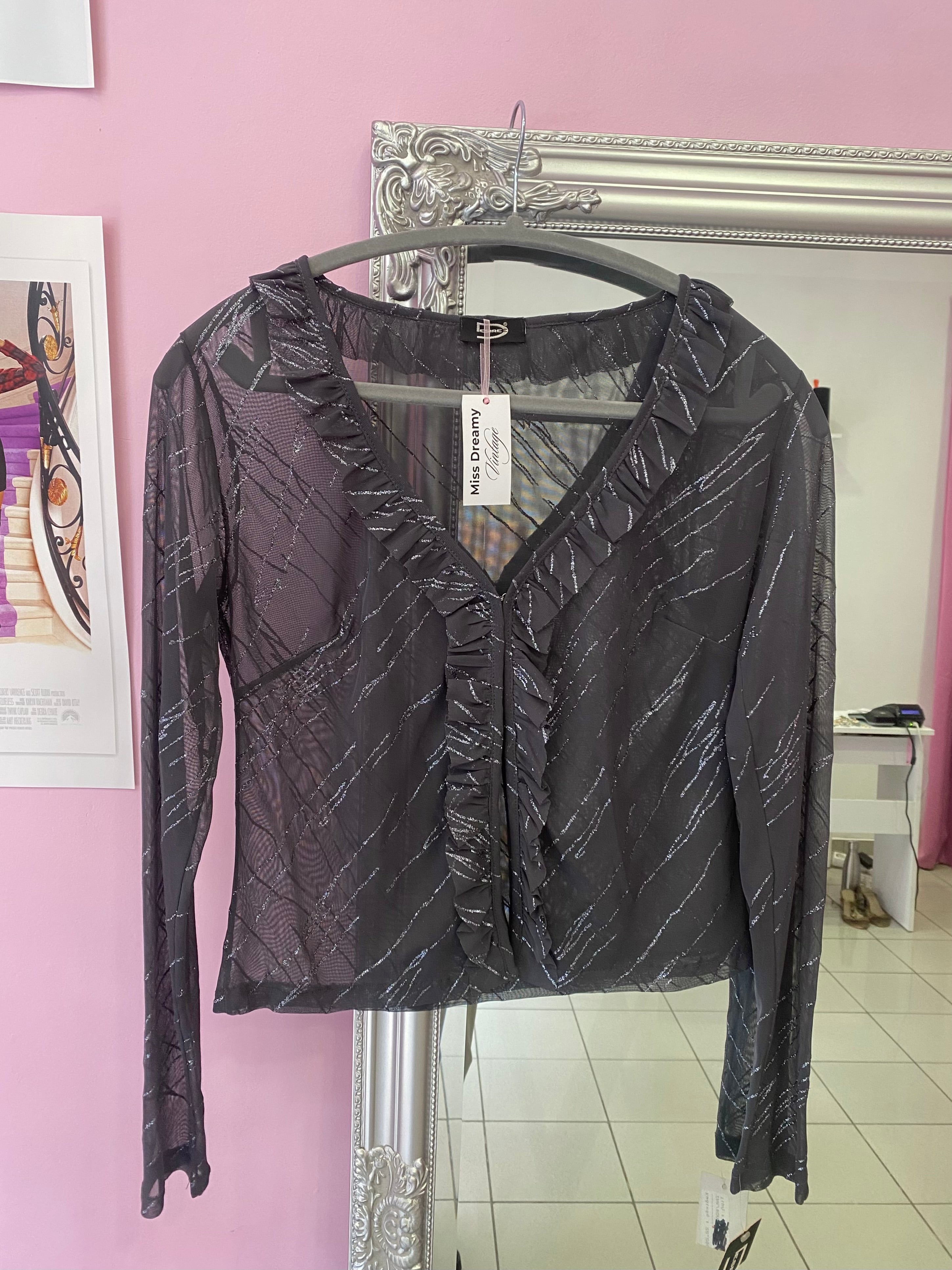 Dark grey sparkly blouse