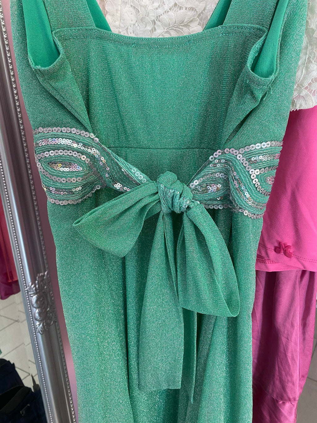 Turquoise sparkling princess dress