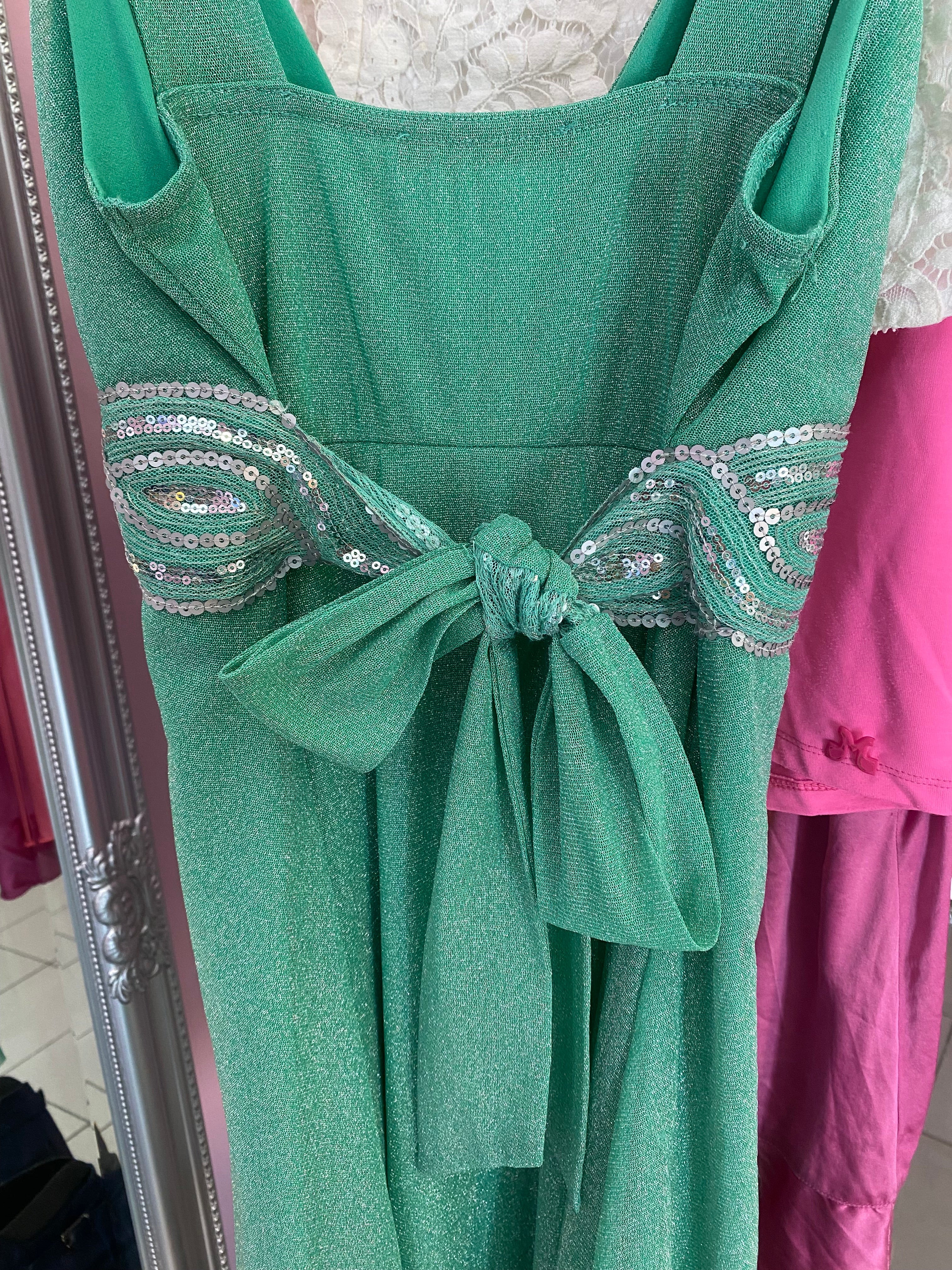 Turquoise sparkling princess dress