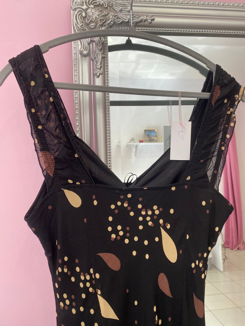 Vintage black floral dress