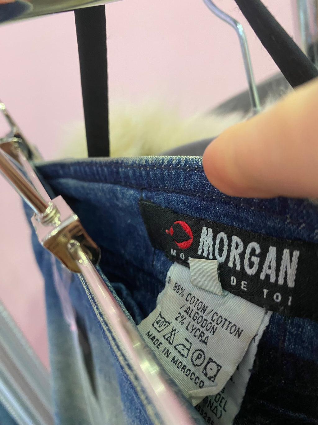 Morgan de toi denim midi skirt