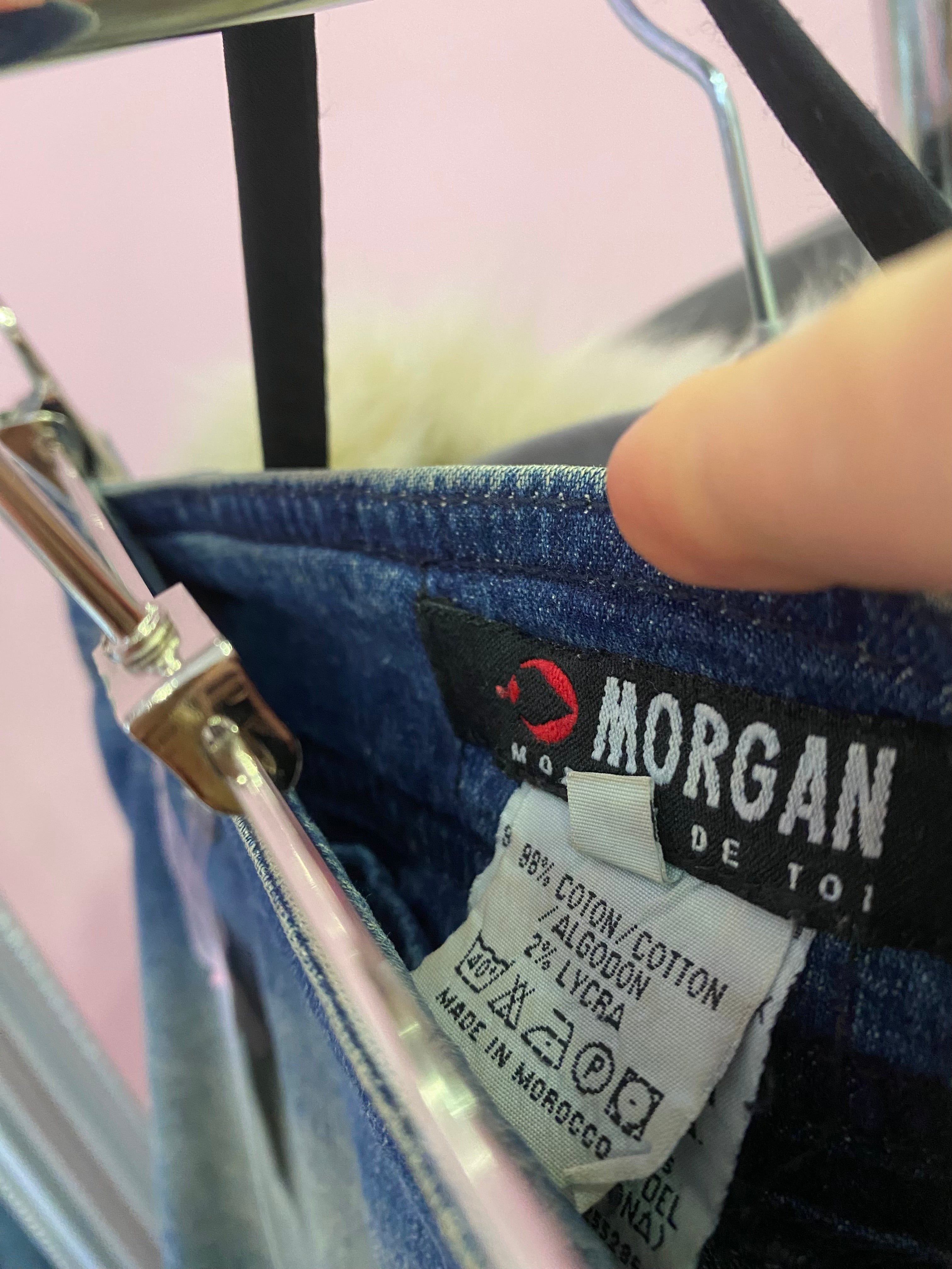 Morgan de toi denim midi skirt