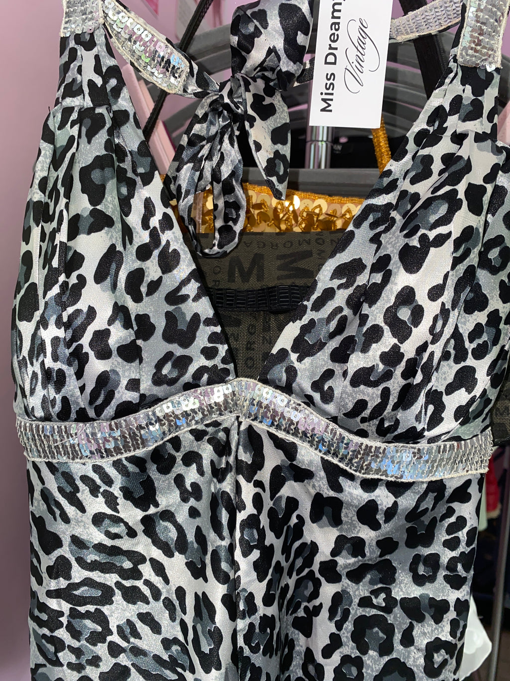 Leopard halter top