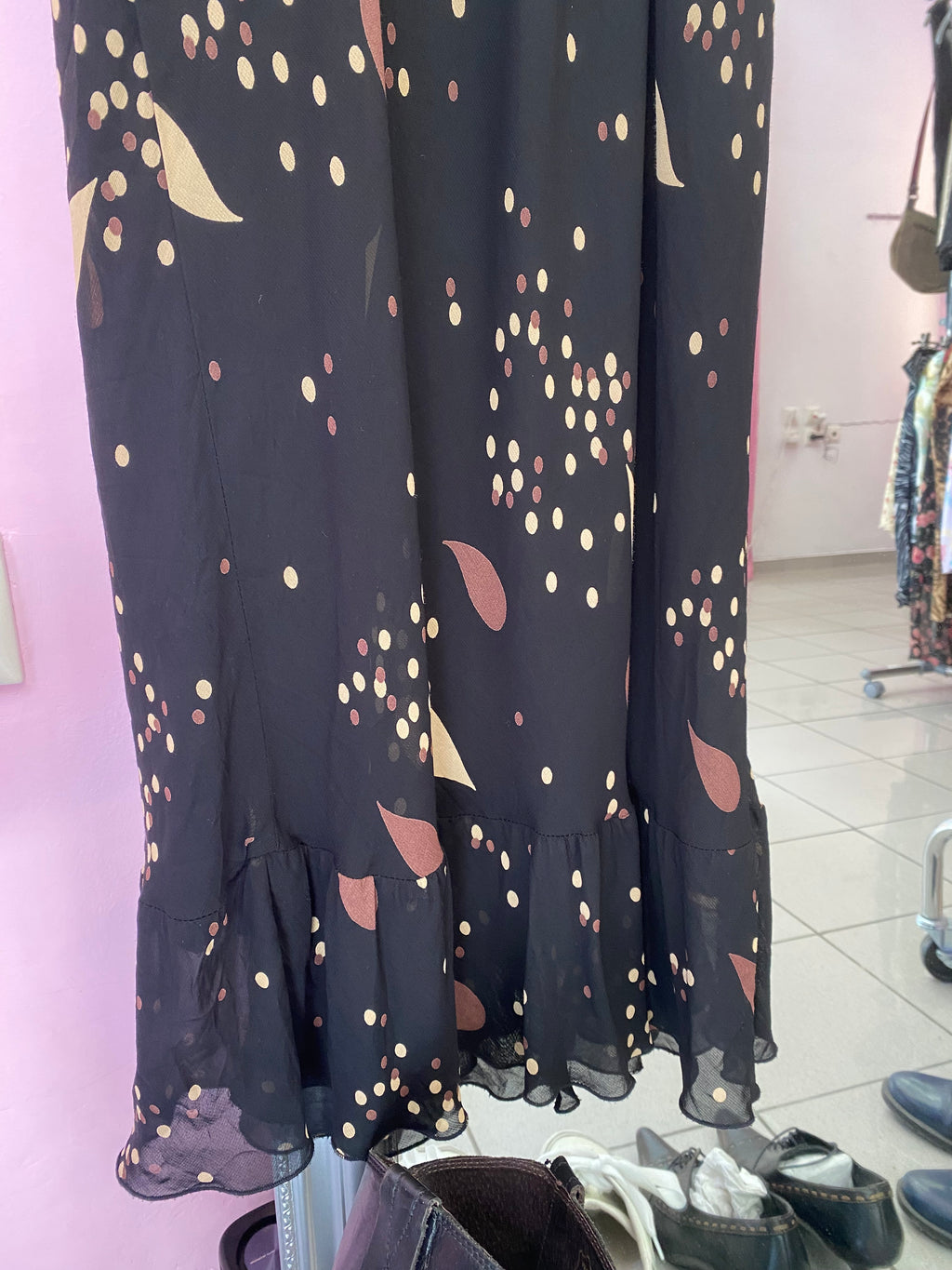 Vintage black floral dress