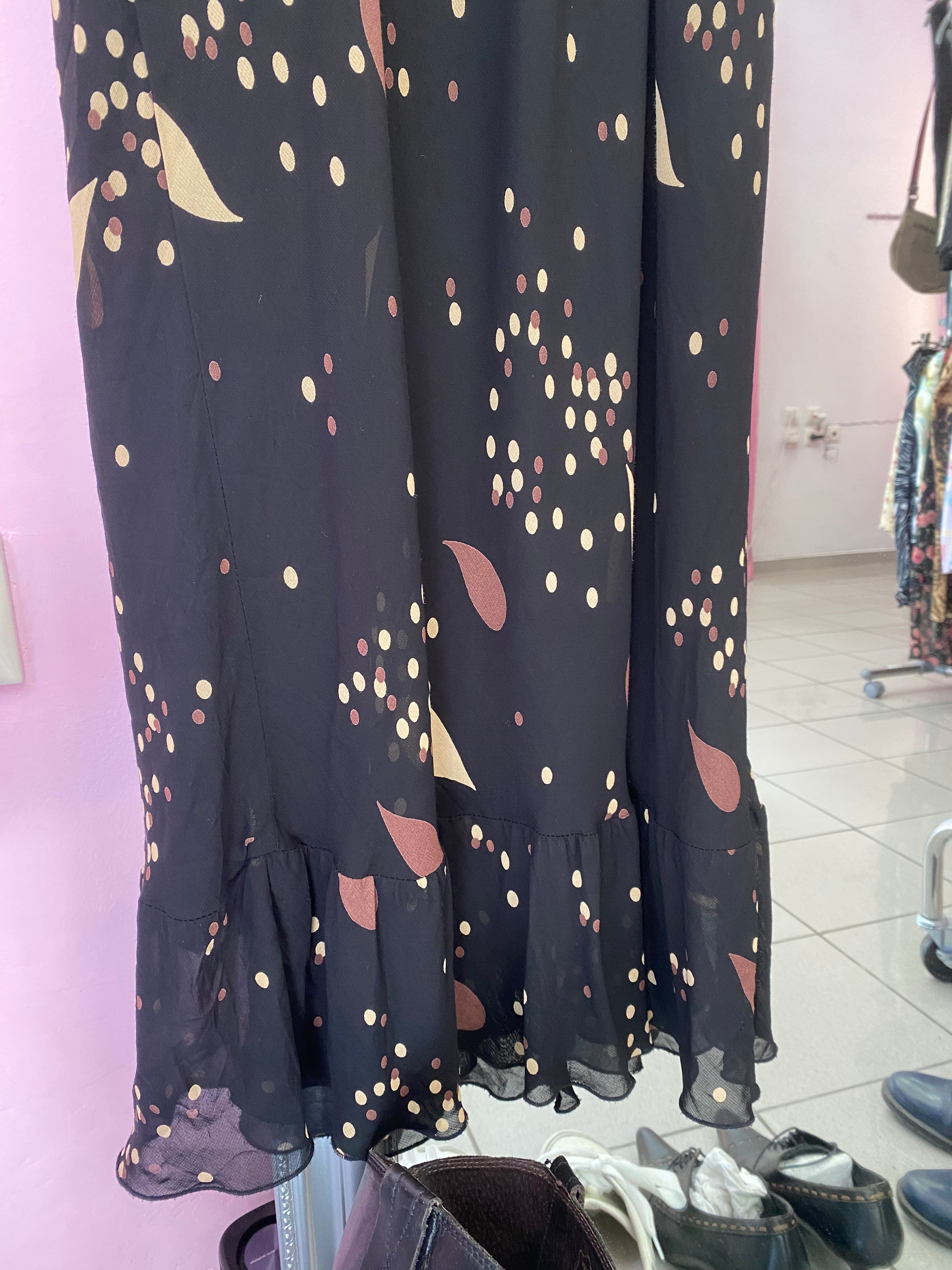 Vintage black floral dress