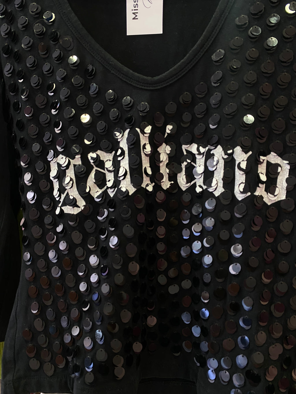 Galliano sequin long sleeve top