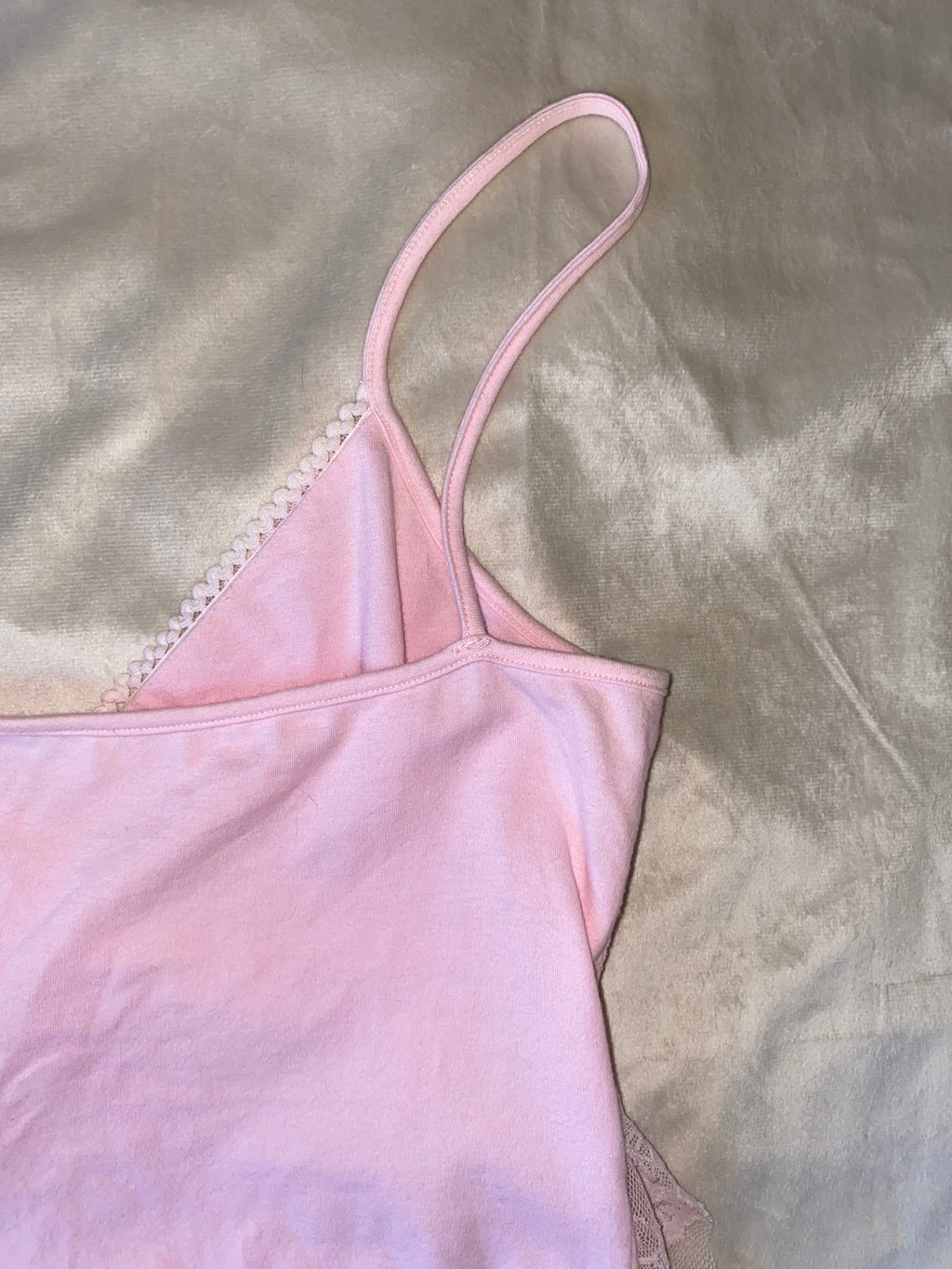 2000s baby pink cami top