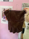Rich brown corset top