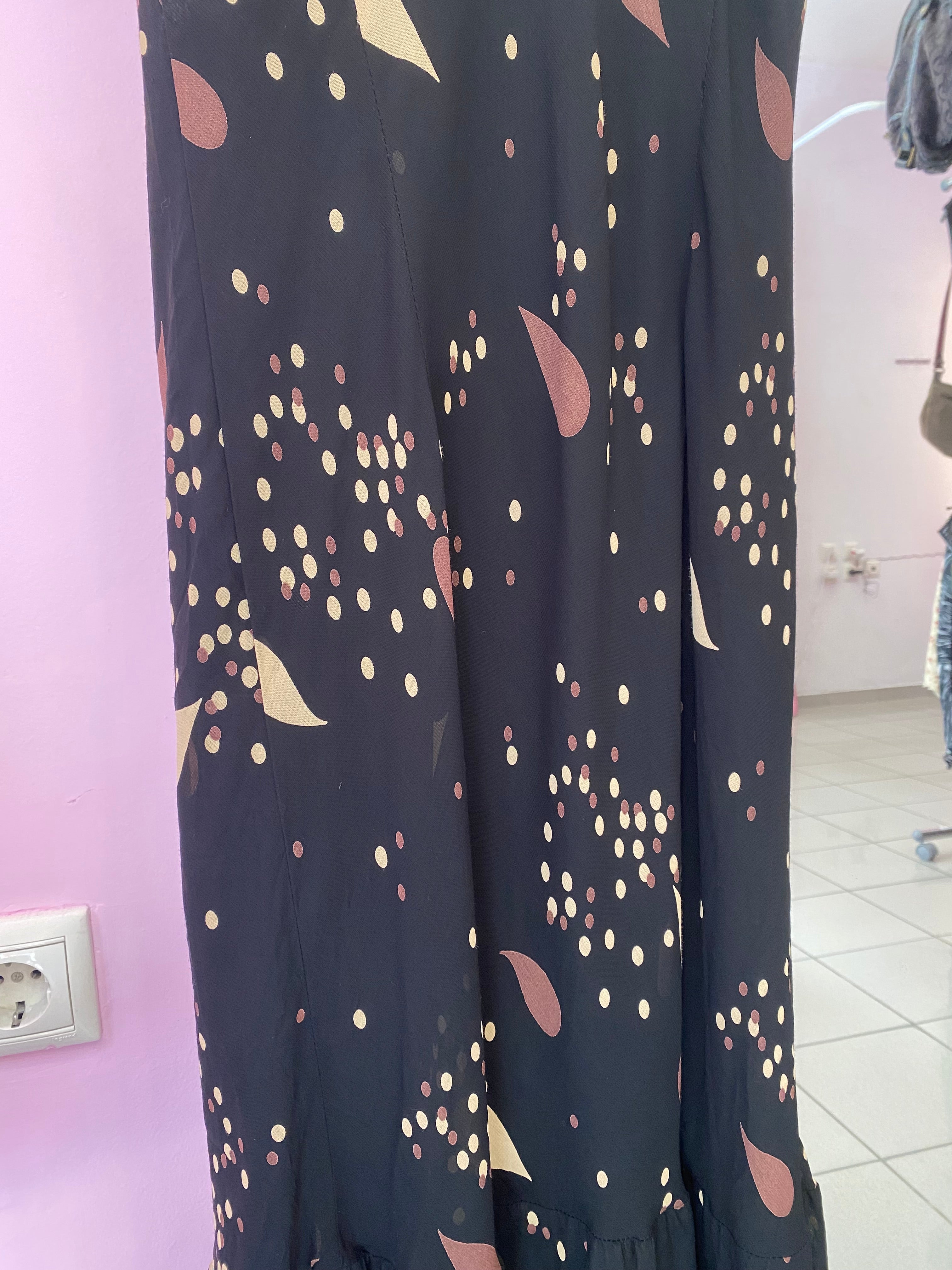 Vintage black floral dress