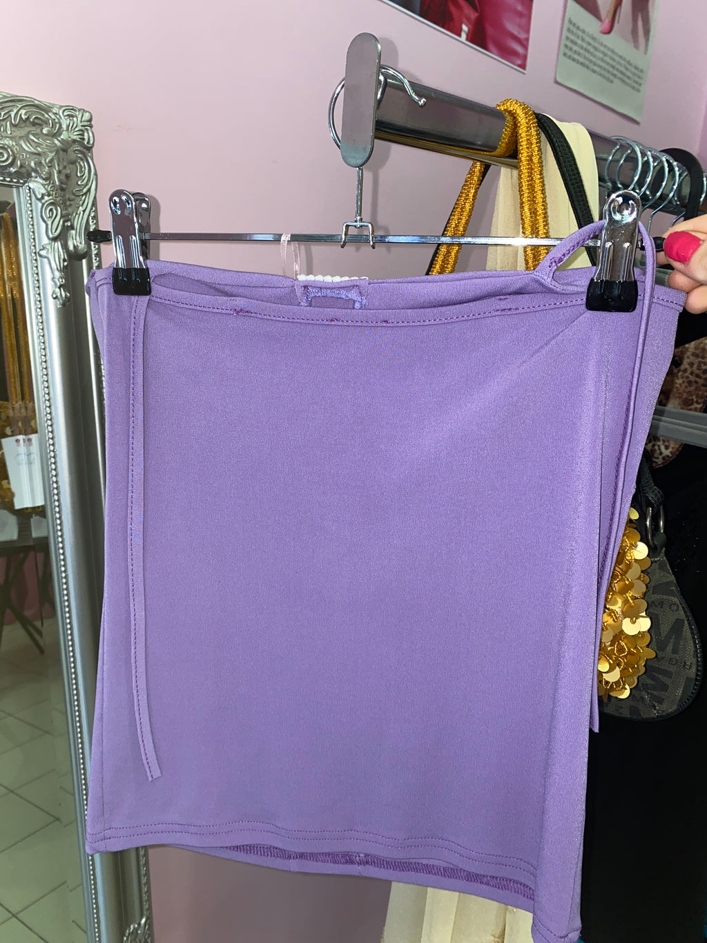 Lilac y2k top with bling