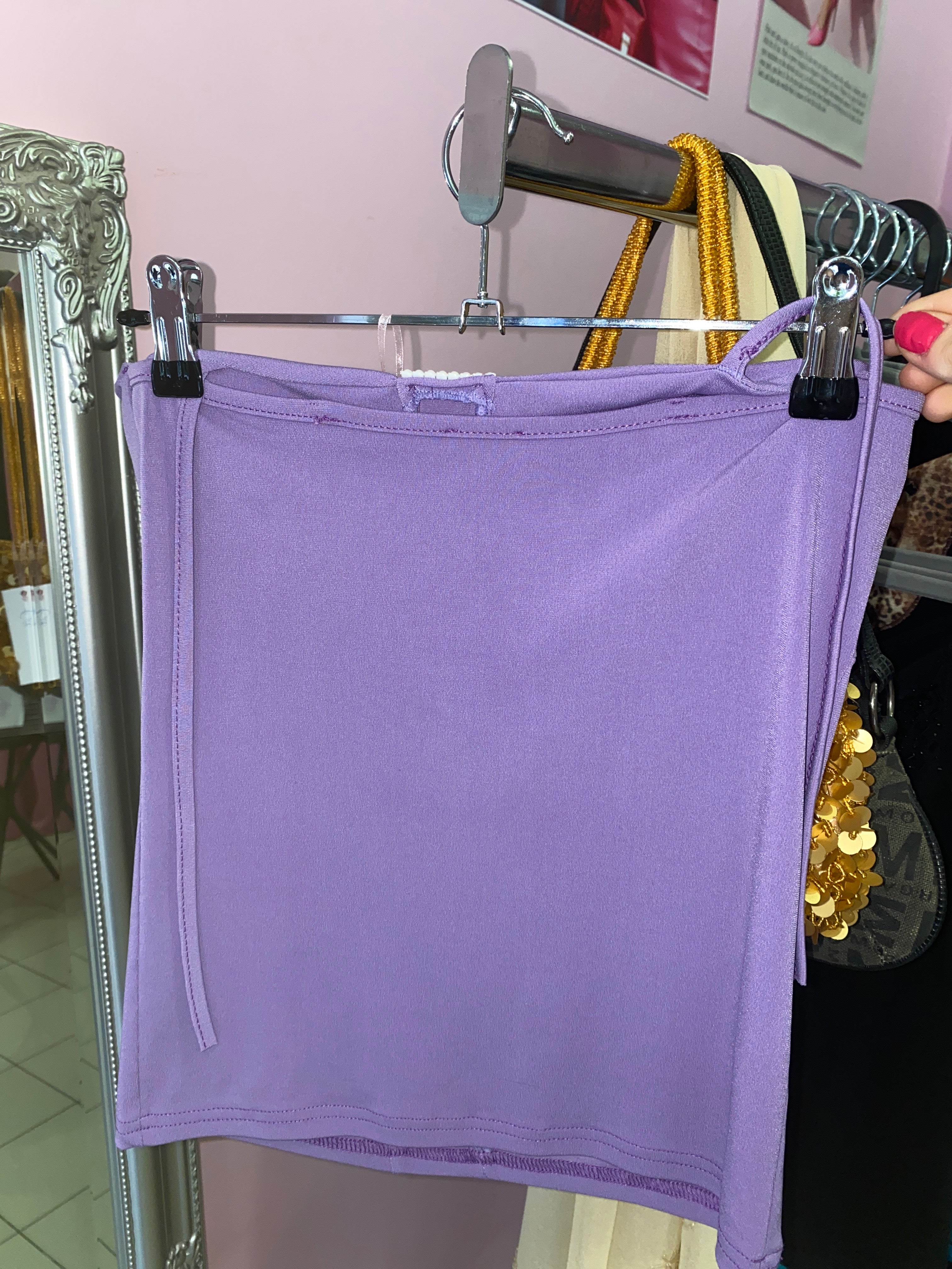 Lilac y2k top with bling
