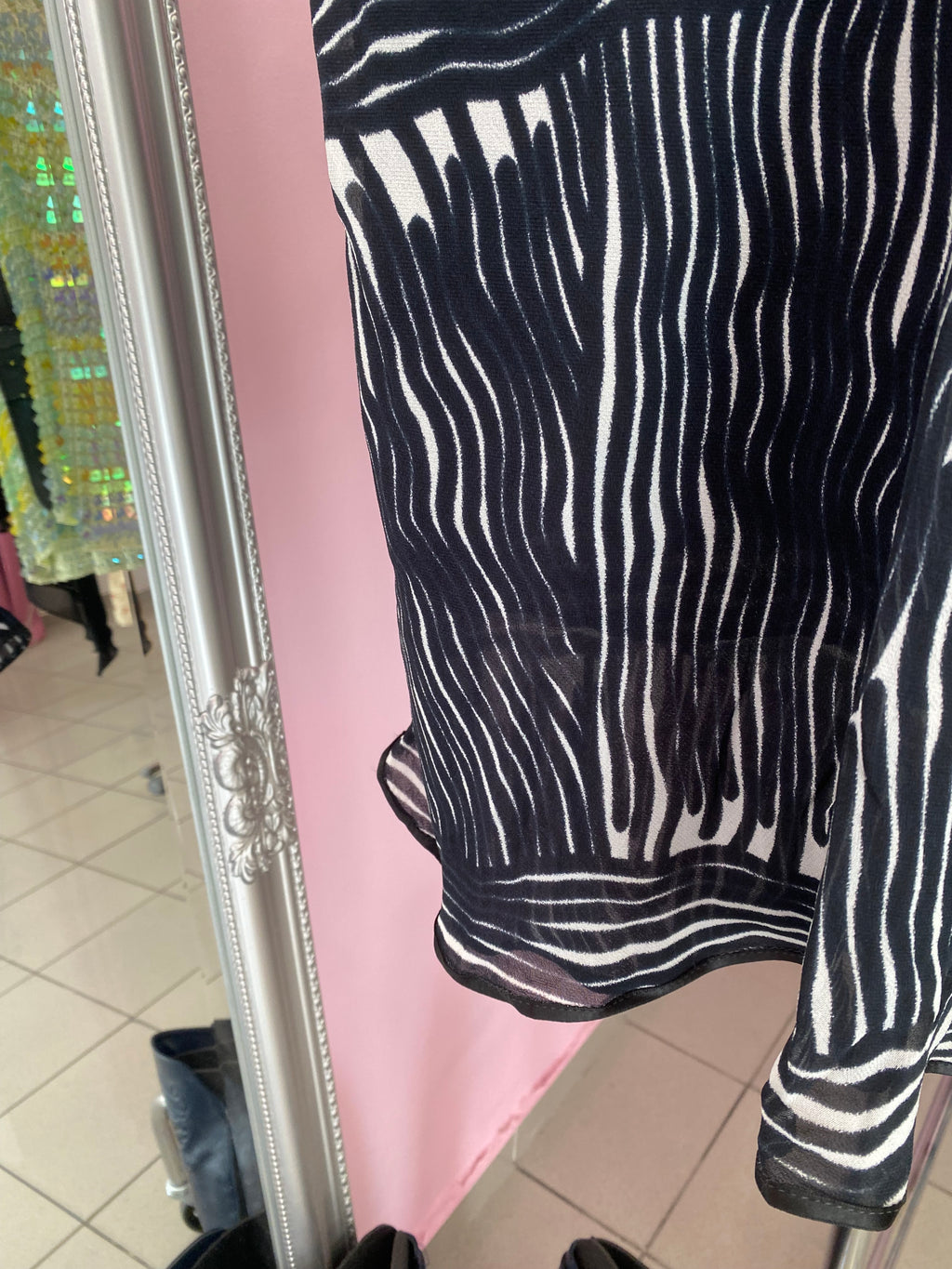 Zebra midi skirt