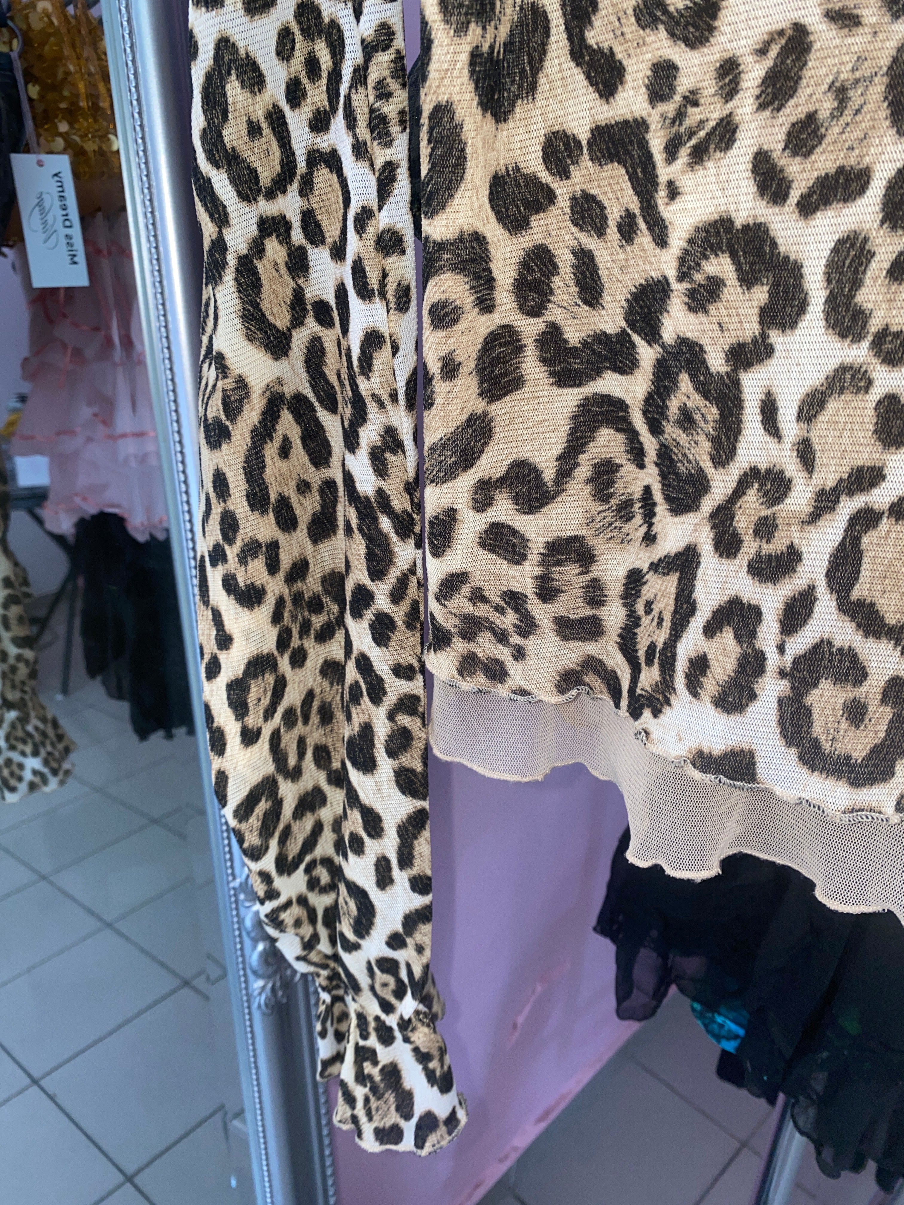 Leopard off shoulder top