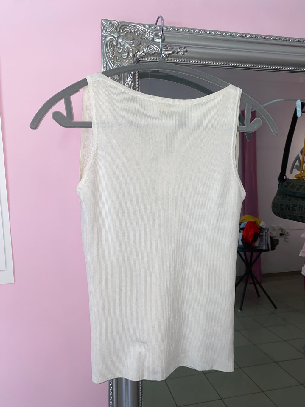 Beaded white top