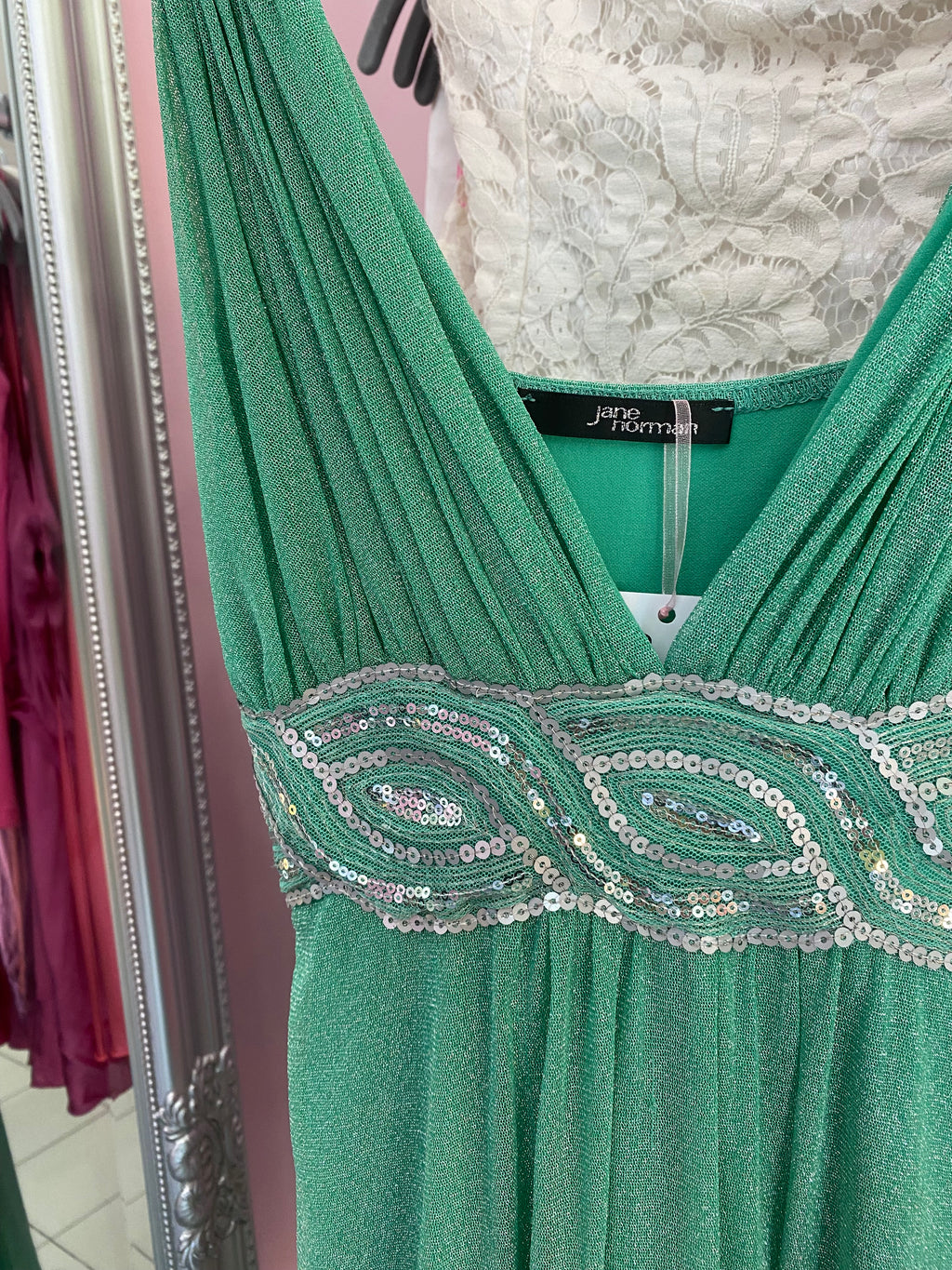 Turquoise sparkling princess dress