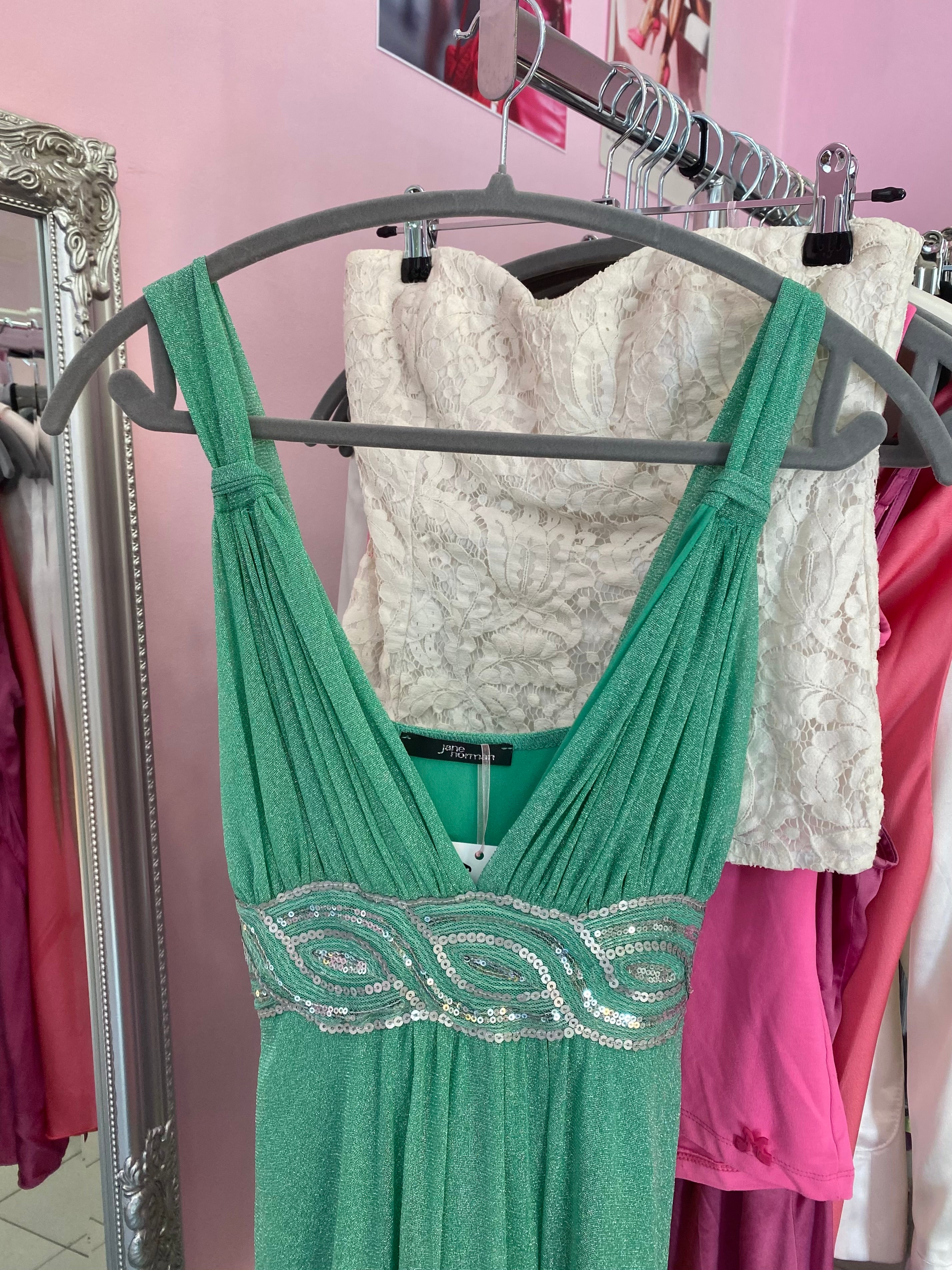 Turquoise sparkling princess dress