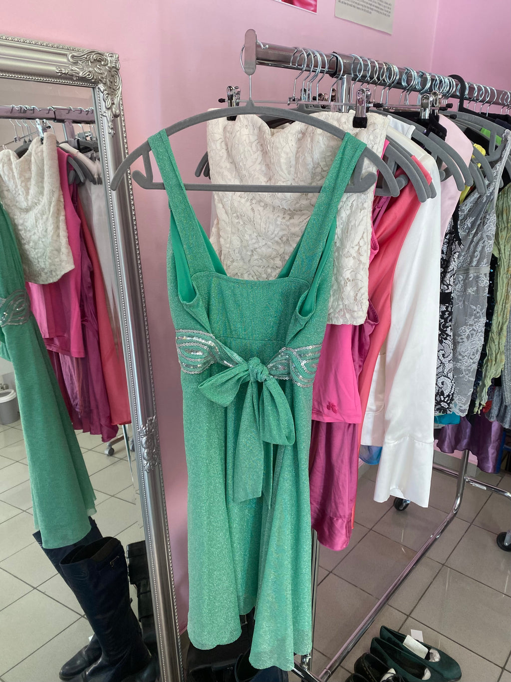 Turquoise sparkling princess dress