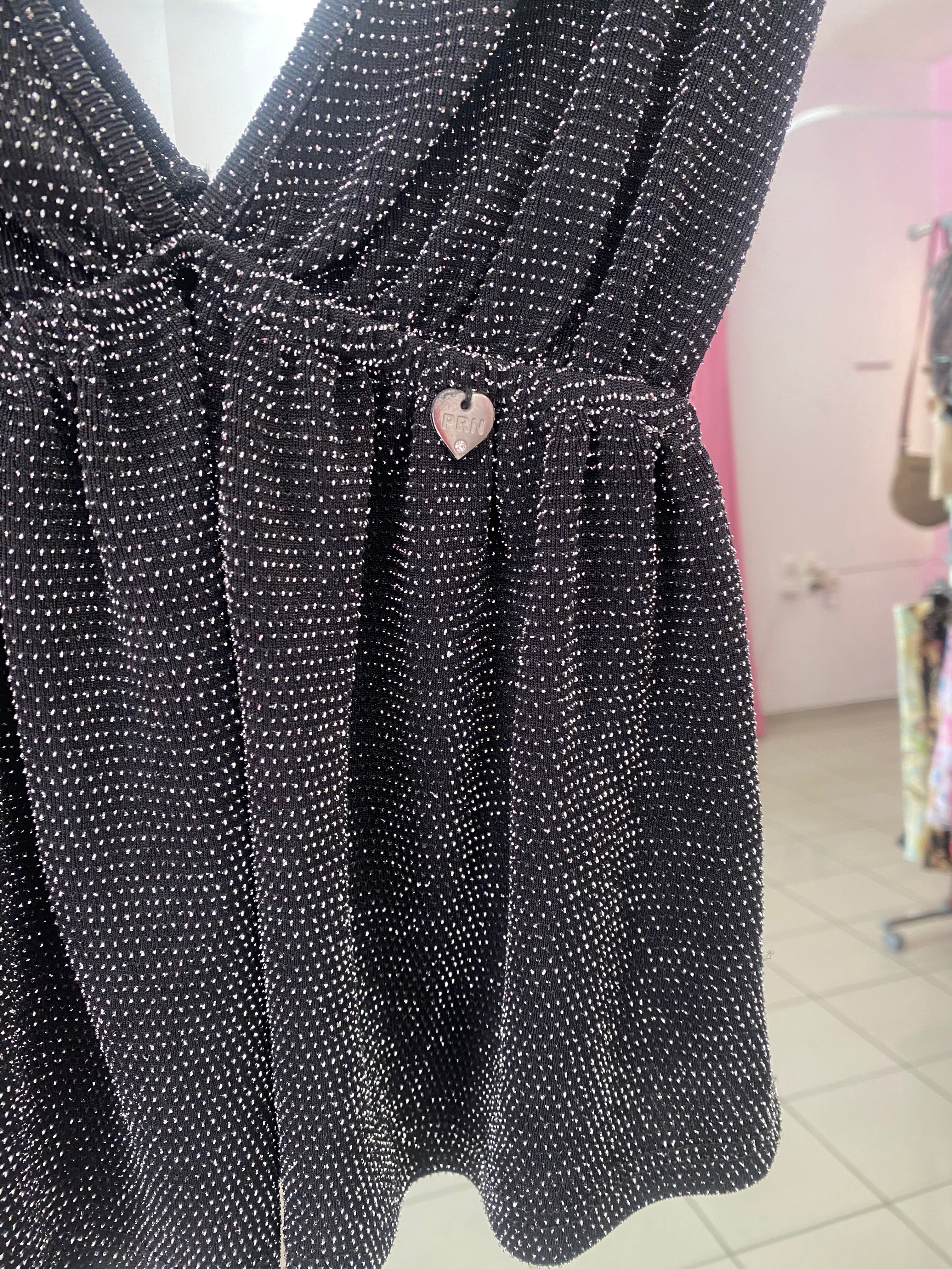 Black sparkly summer top