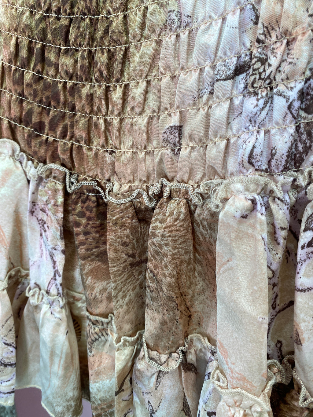 Mini skirt animal pattern
