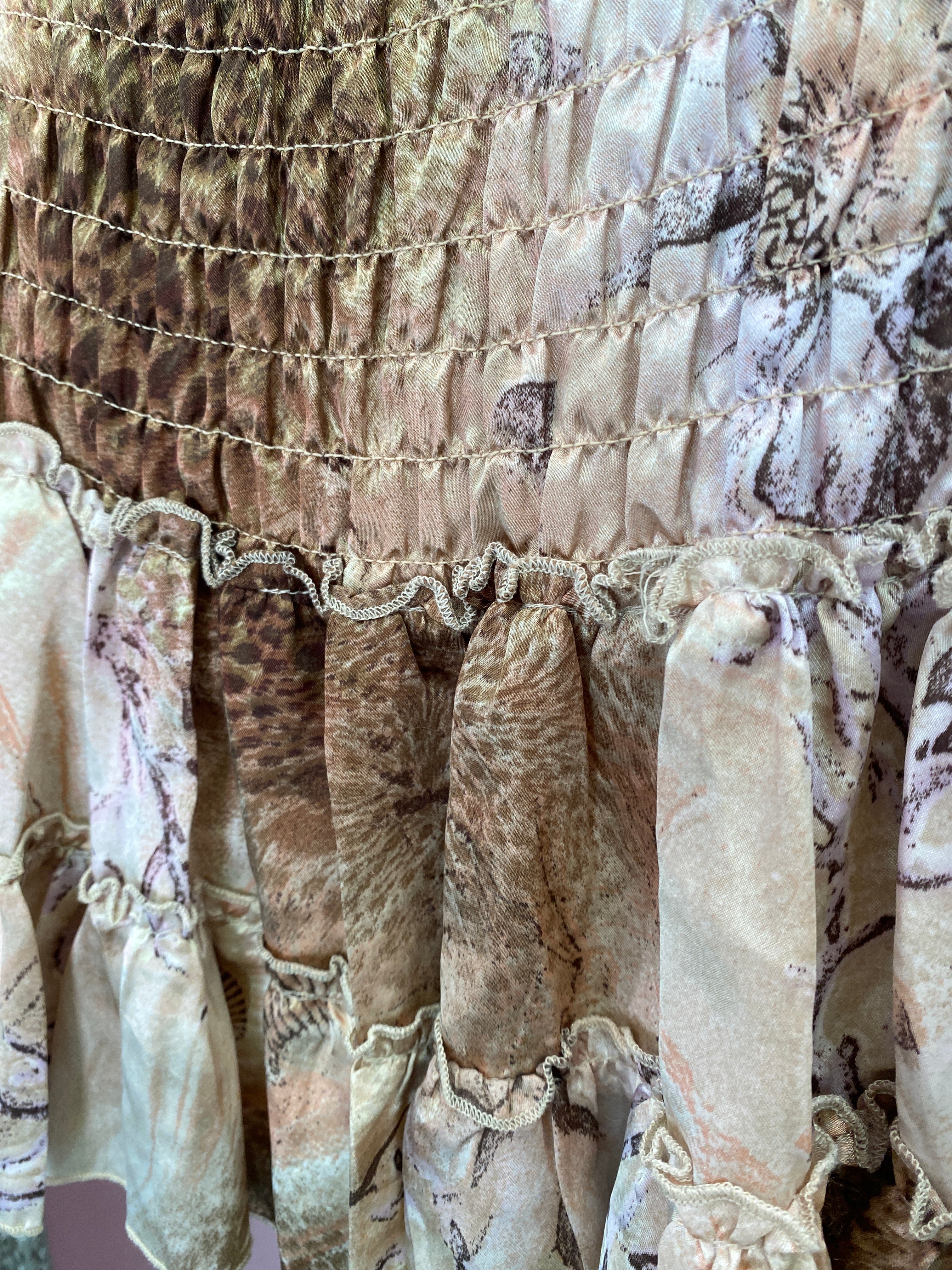 Mini skirt animal pattern