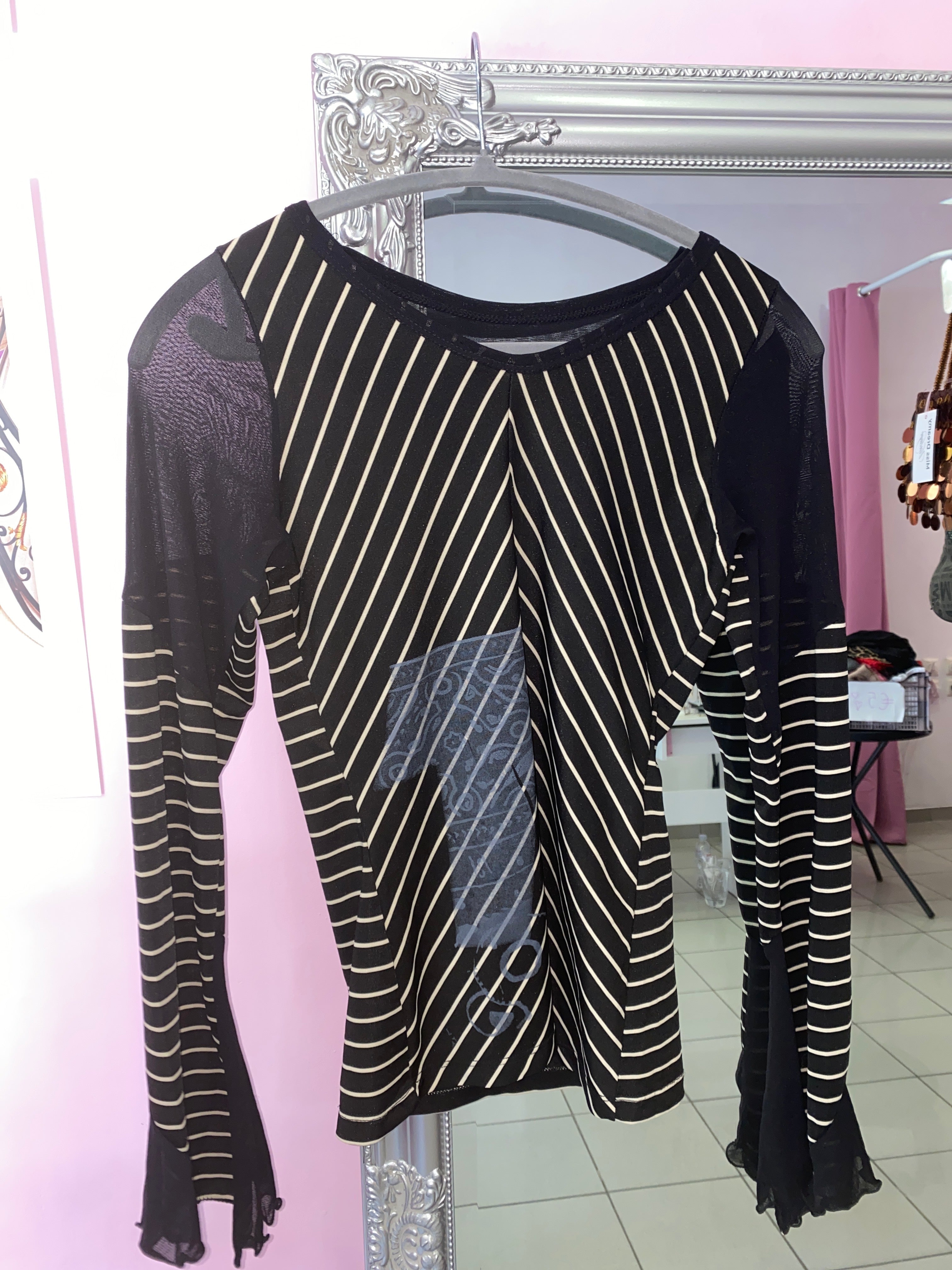 Black striped blouse