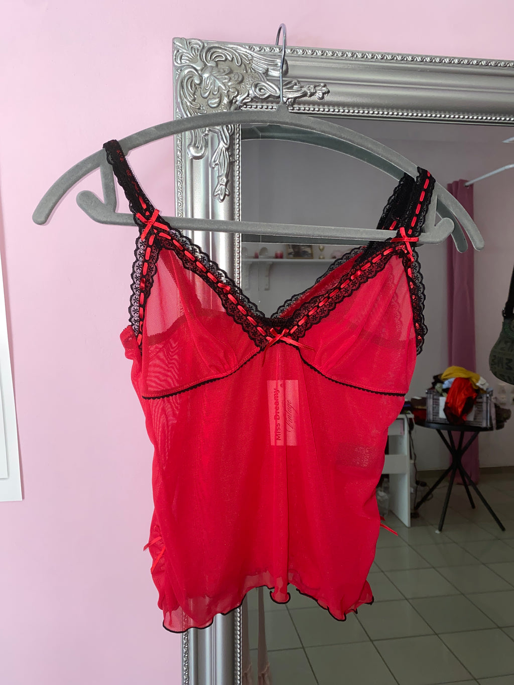 Red cami top