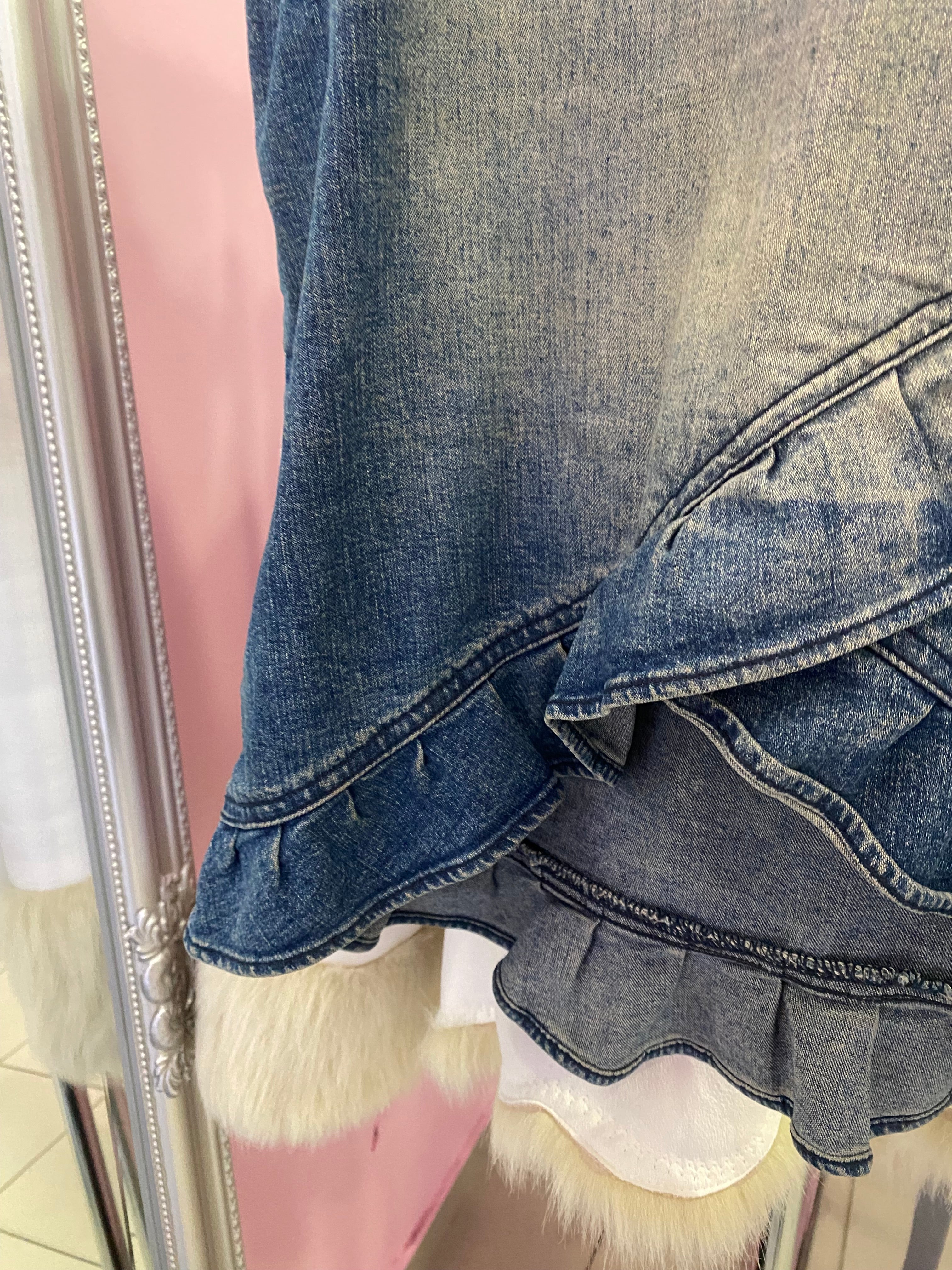 Morgan de toi denim midi skirt