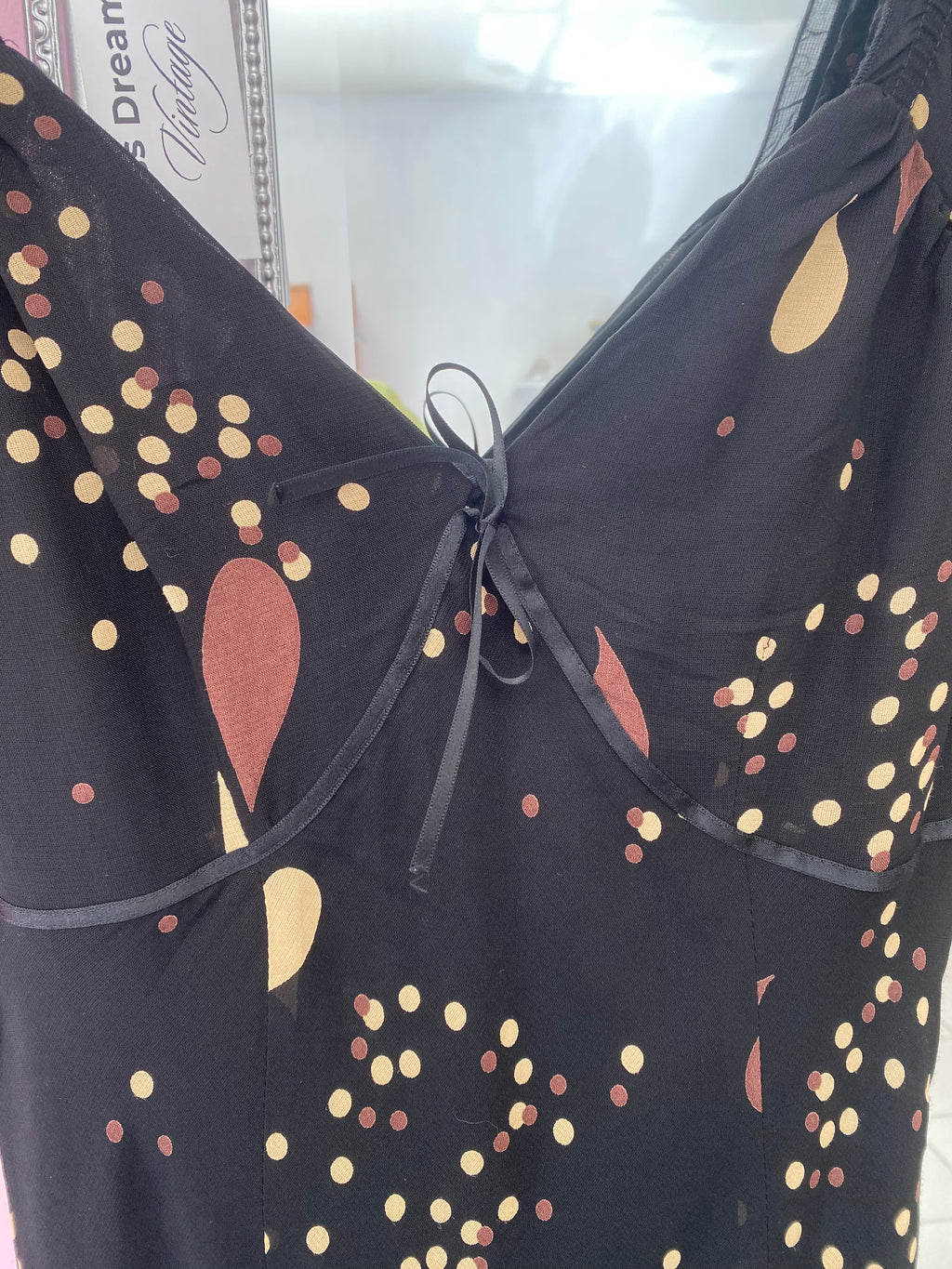 Vintage black floral dress