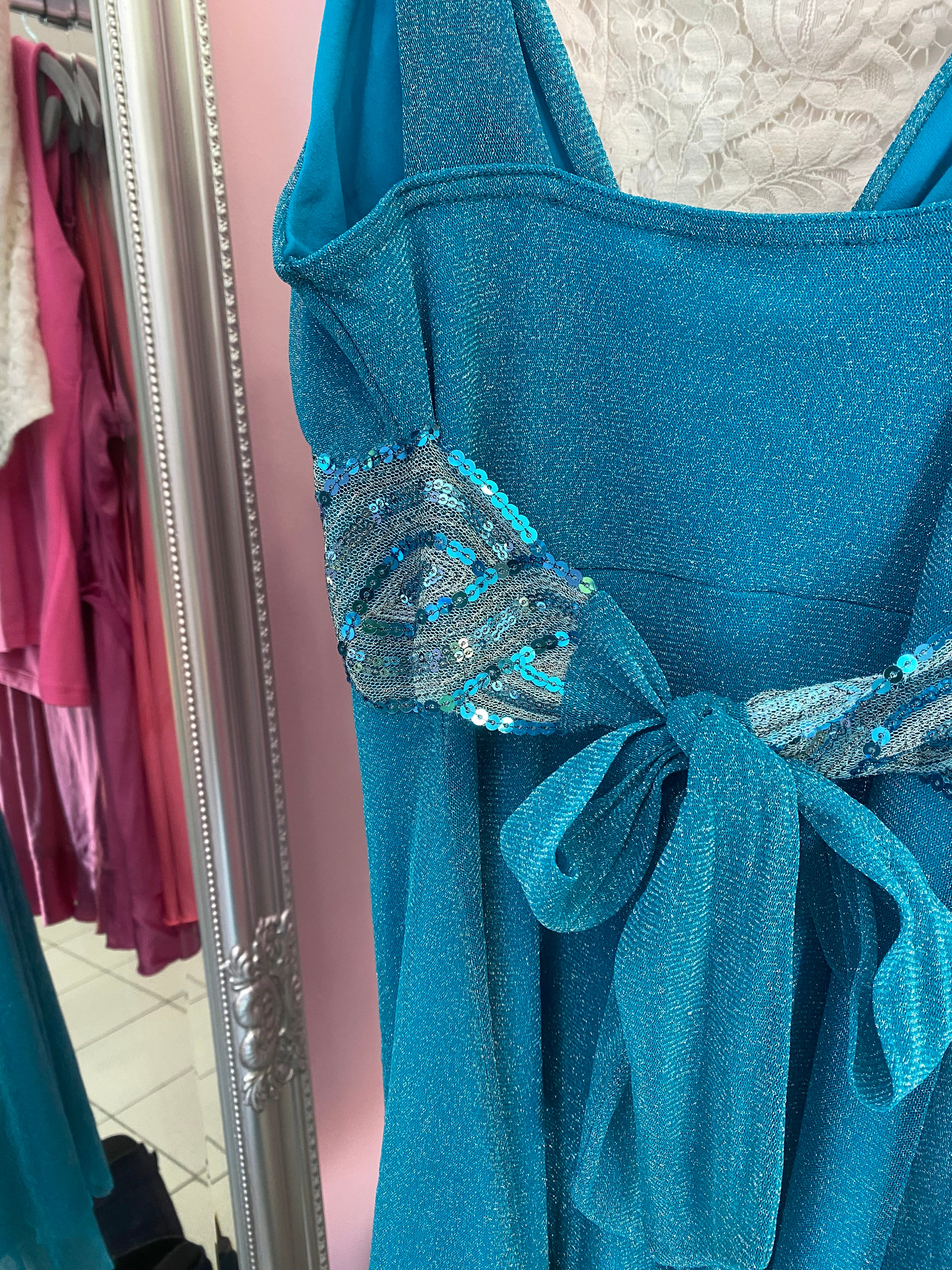 Blue sparkling princess dress