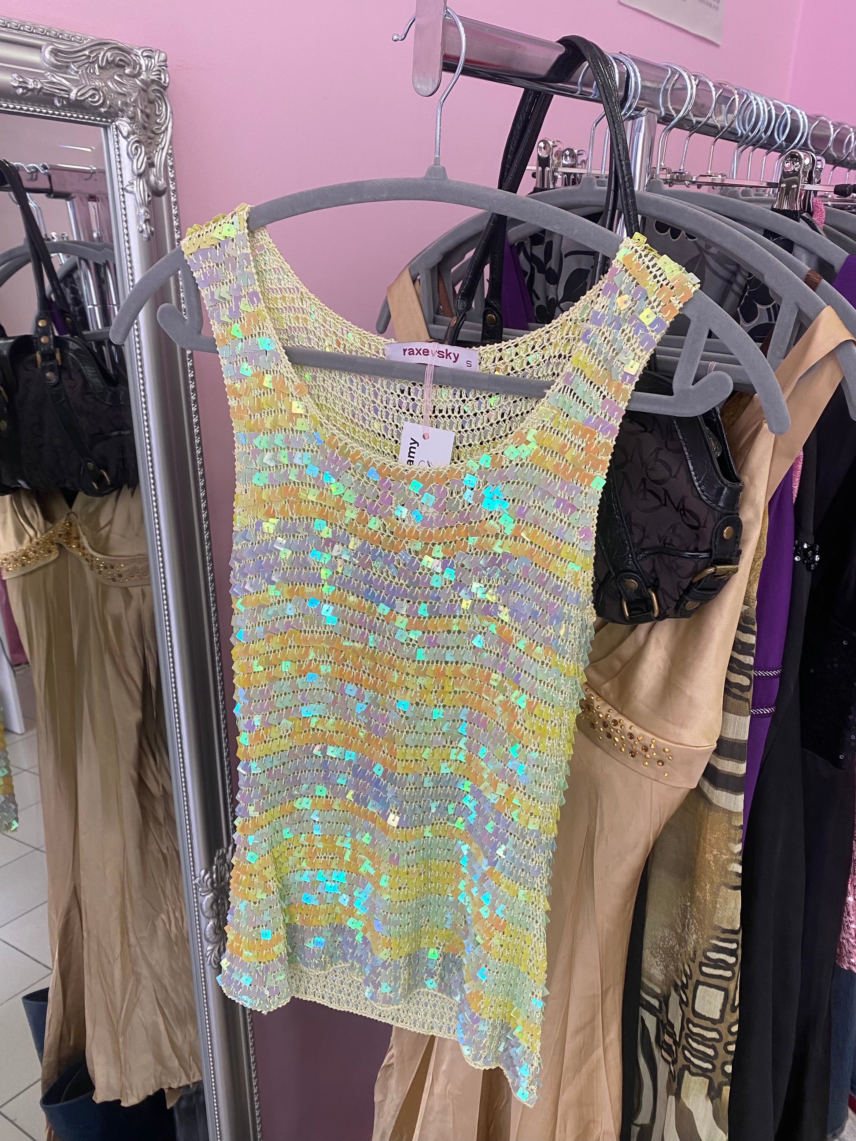 Sparkling Ibiza sequin top