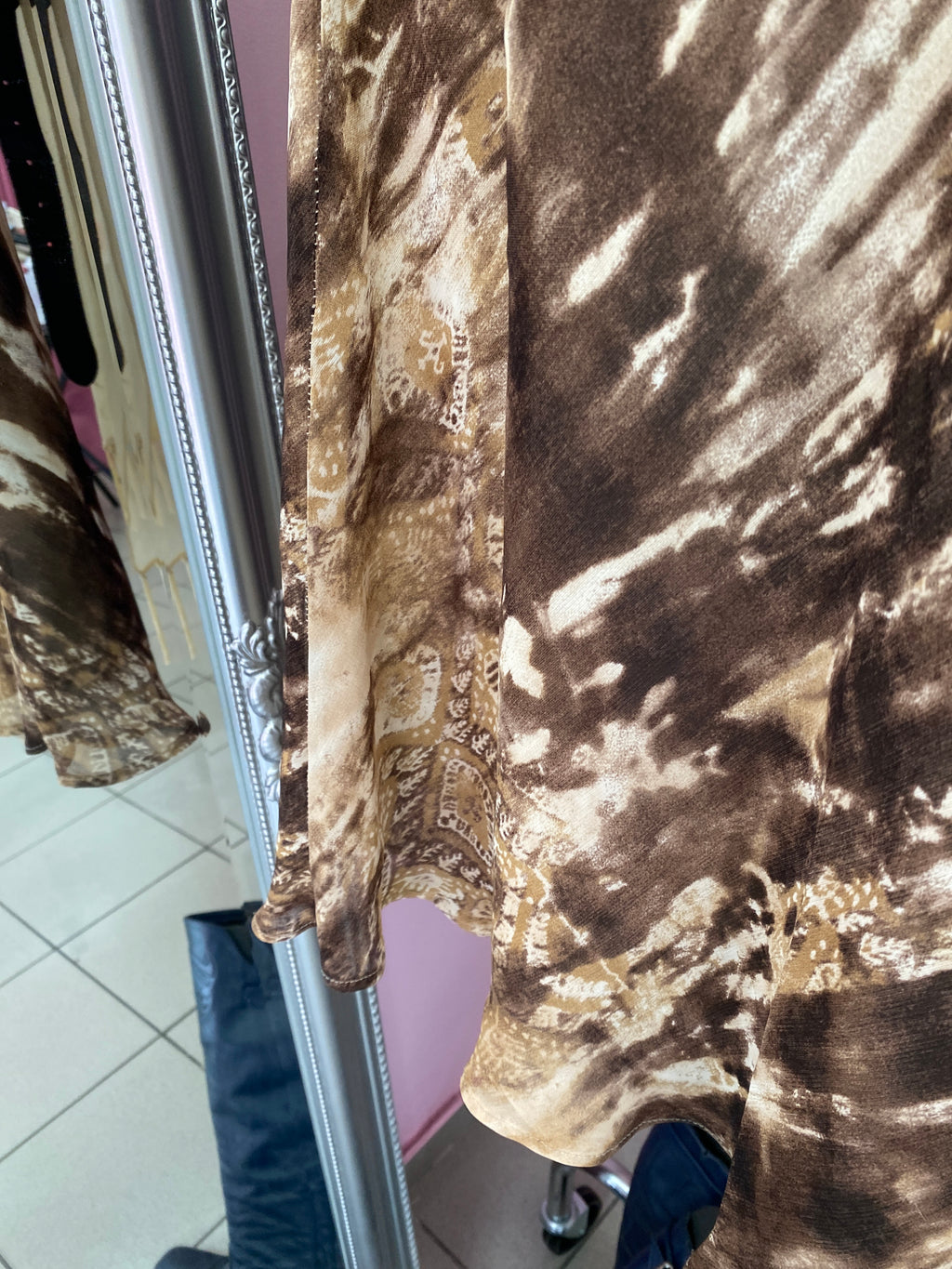 Brown midi skirt