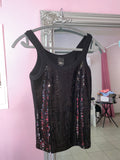 Black sequin tank