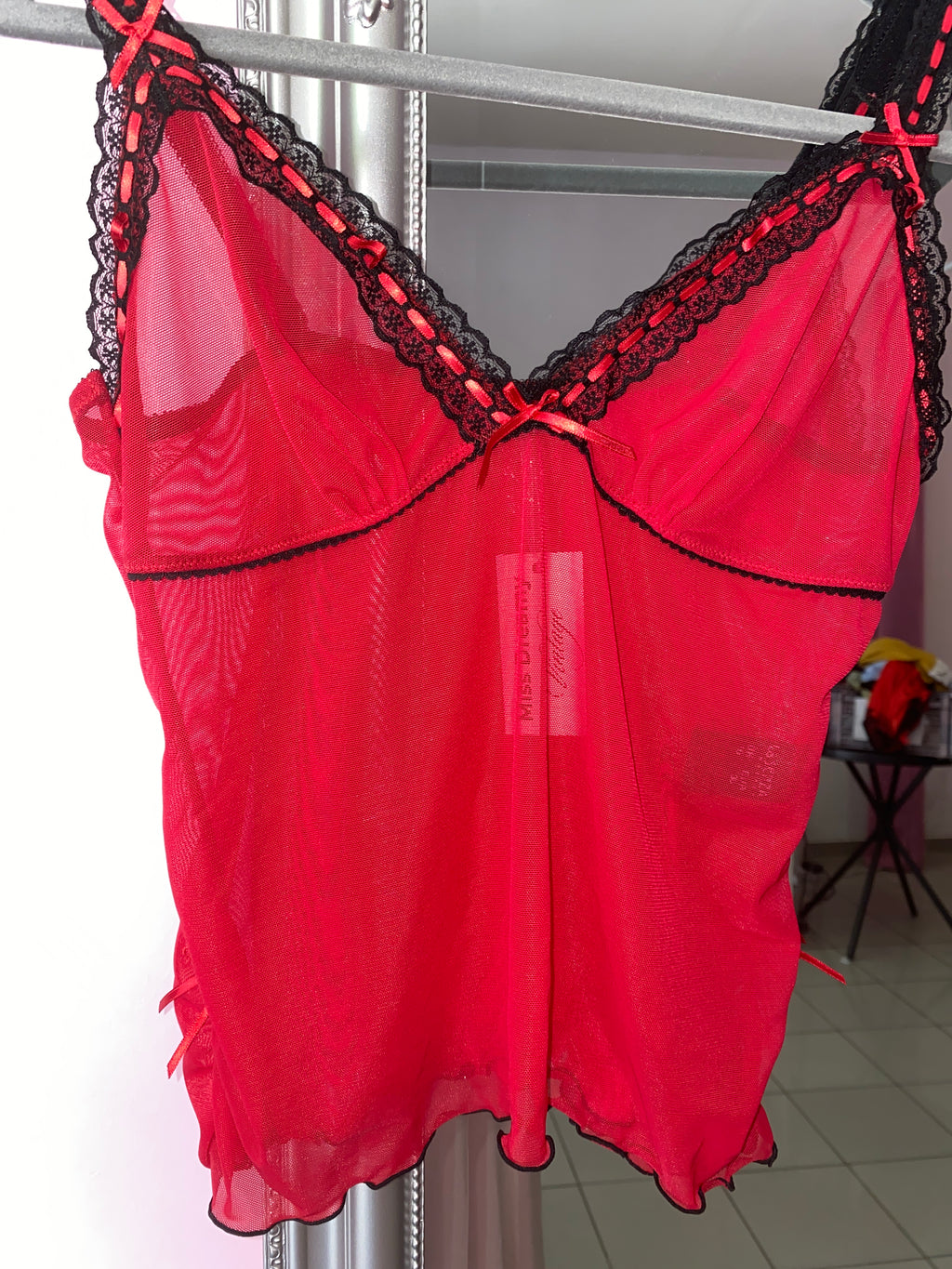 Red cami top