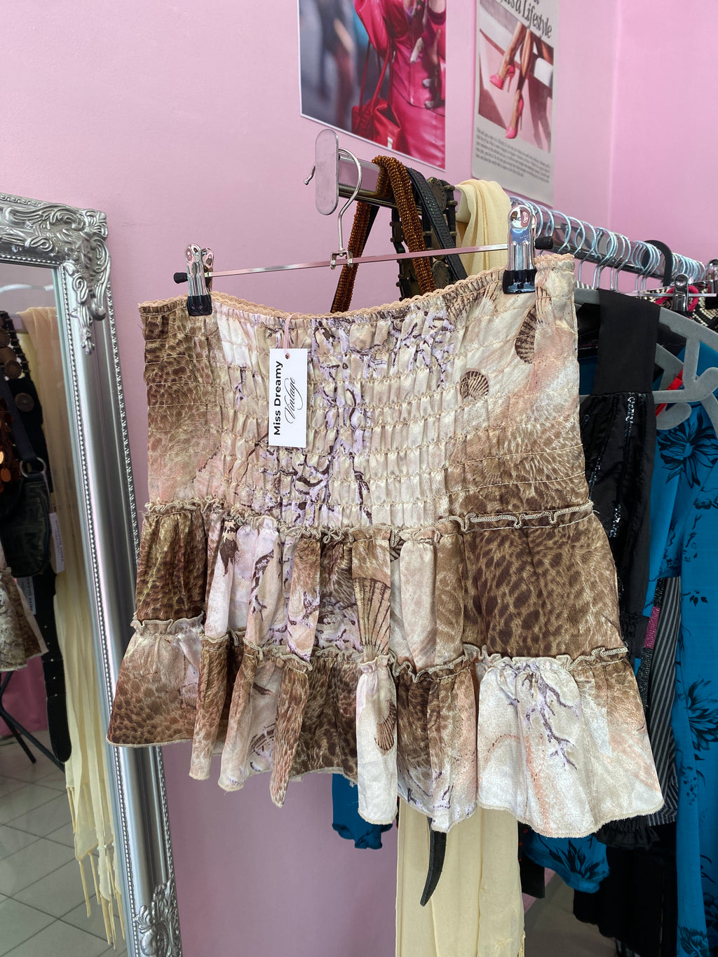 Mini skirt animal pattern