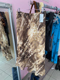 Brown midi skirt