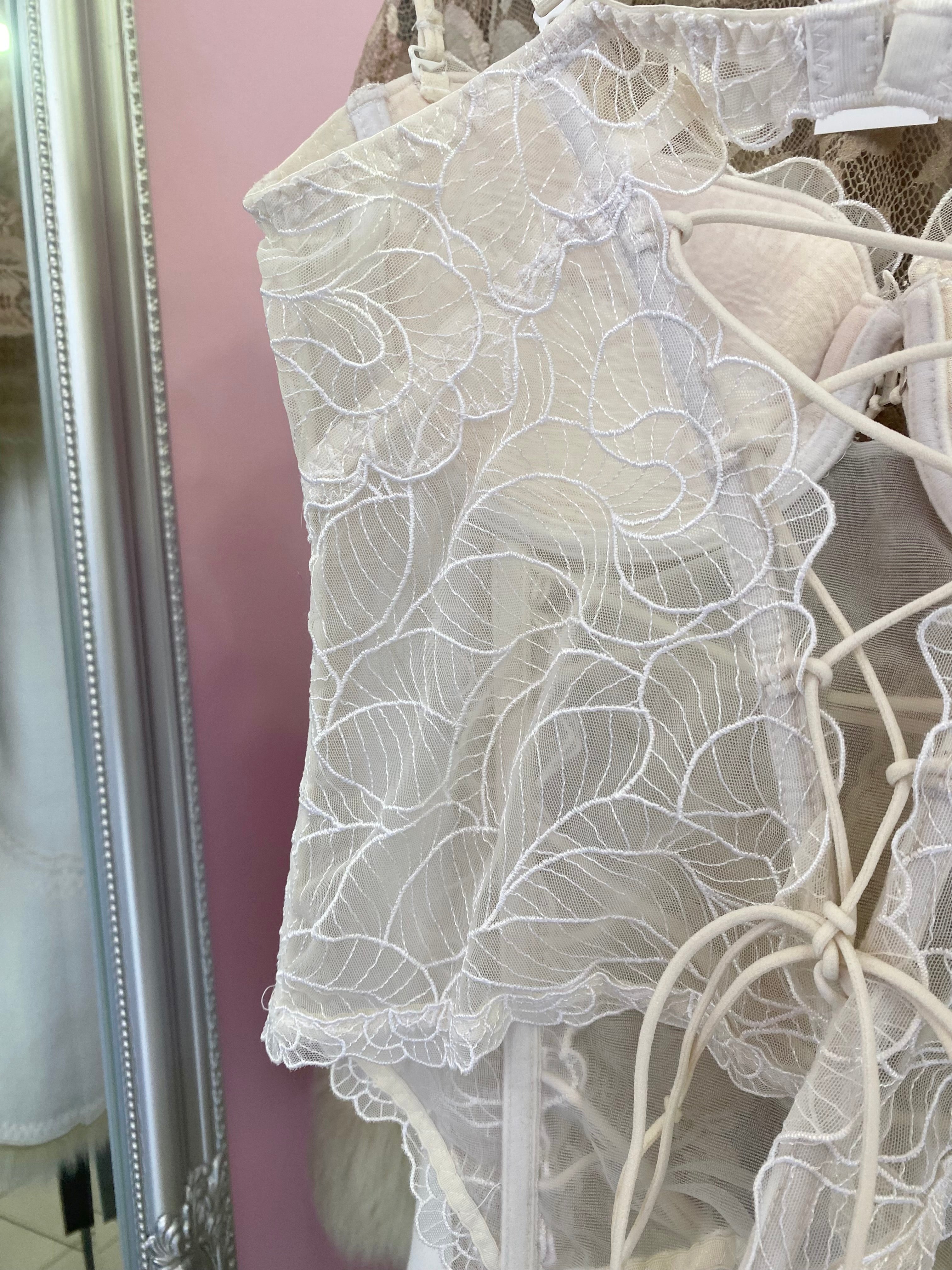 White delicate corset