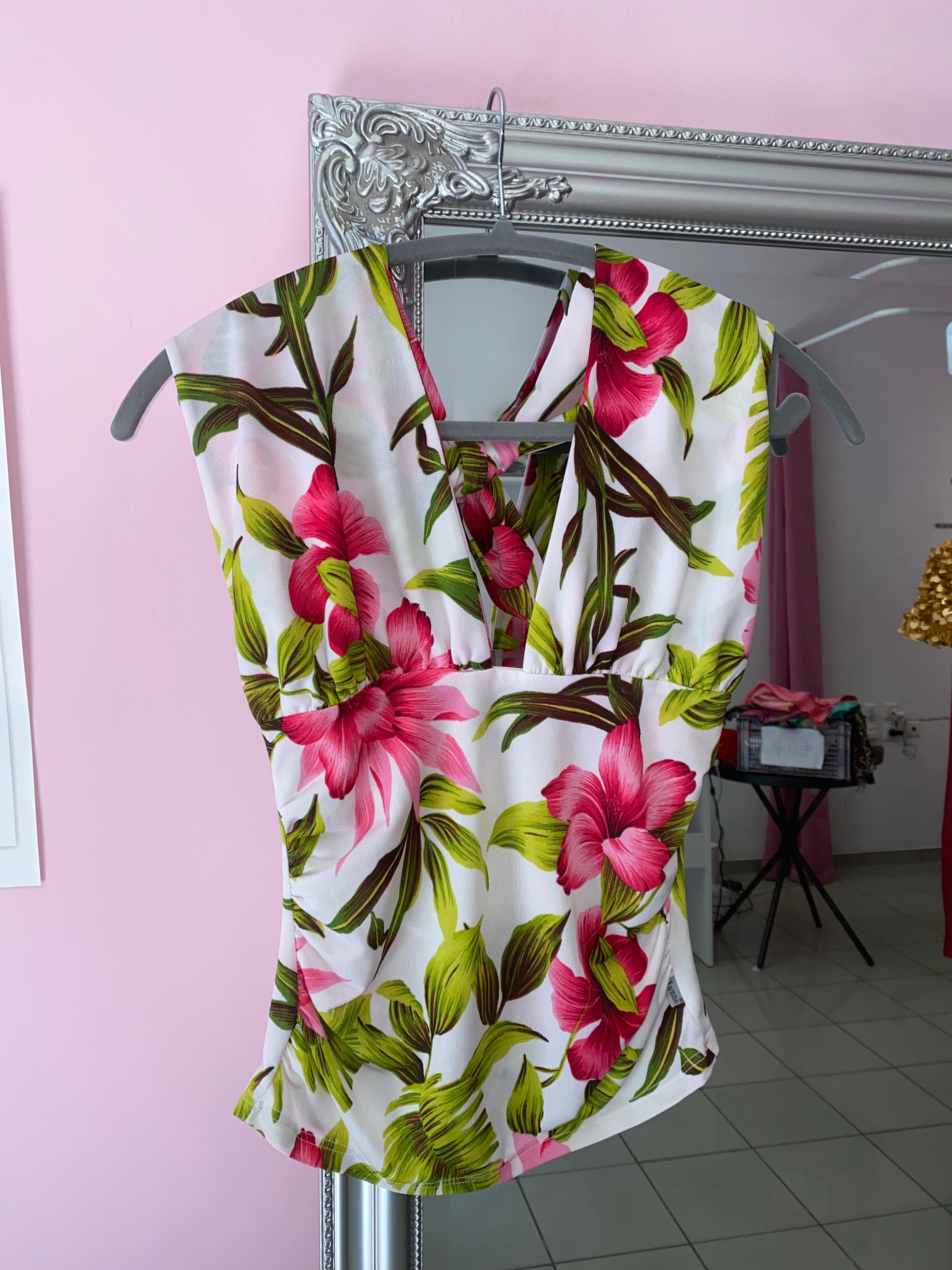 Tropical halter top