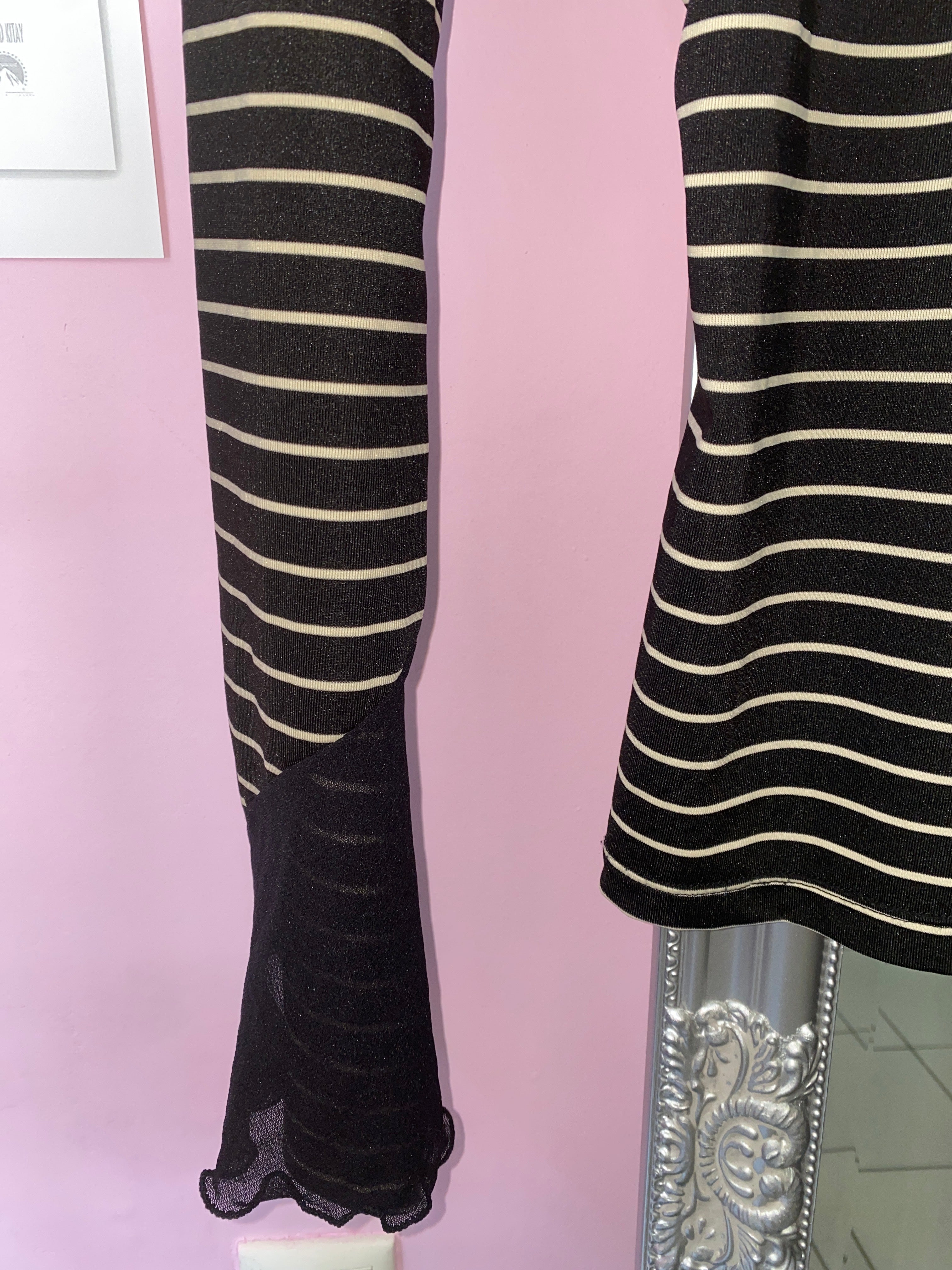 Black striped blouse
